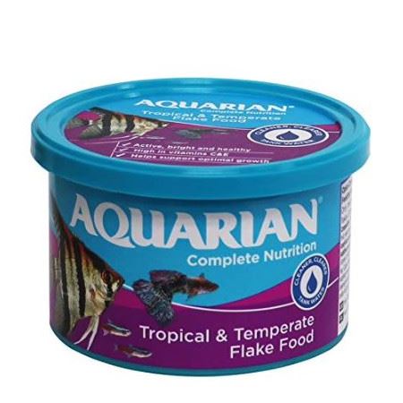 Aquarian Tropical Fish Flake Food 25G,50G,200G Fish Tank Aquarium Flakes Genuine