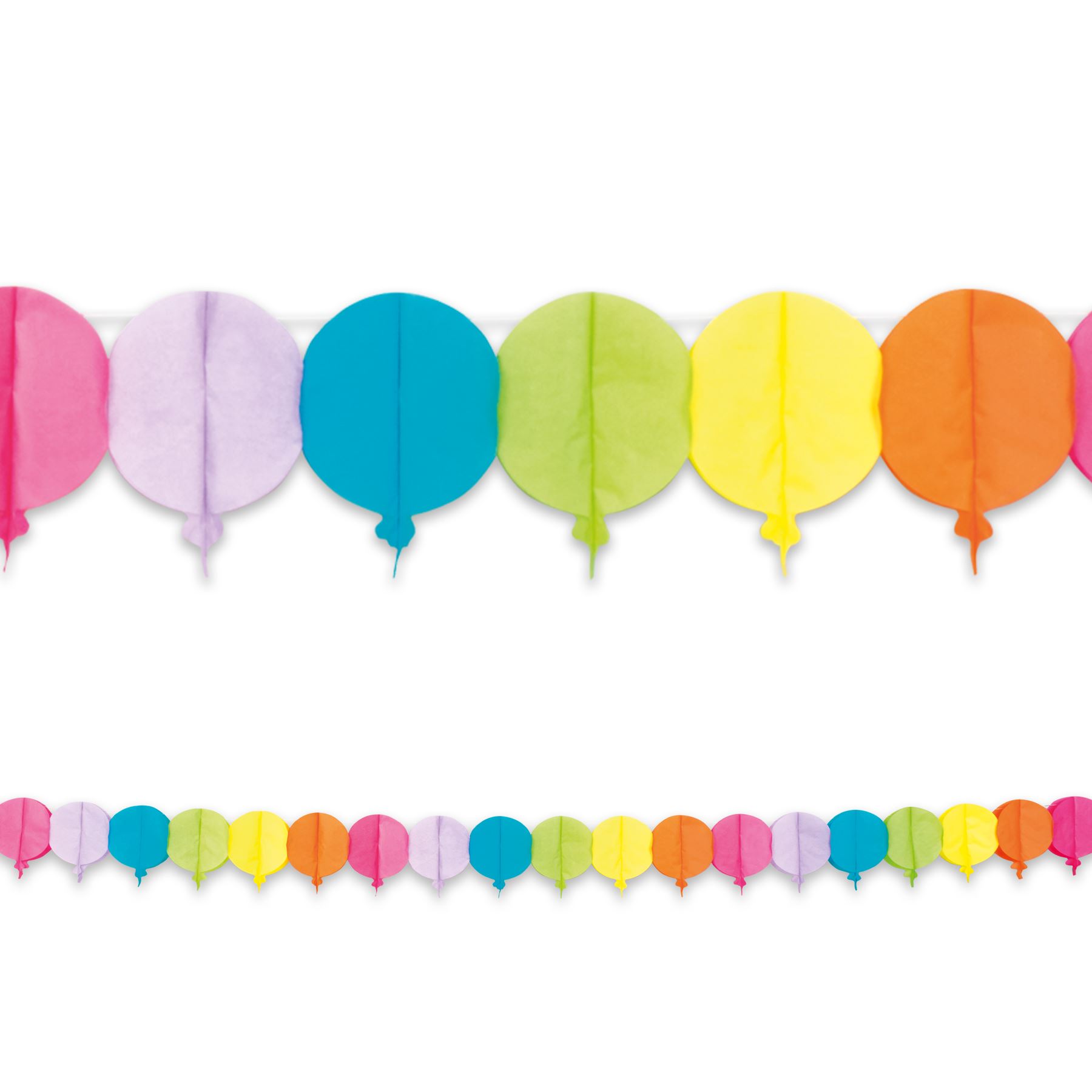 4m Garland Bunting with Balloon Shapes Multi Coloured Birthday Party