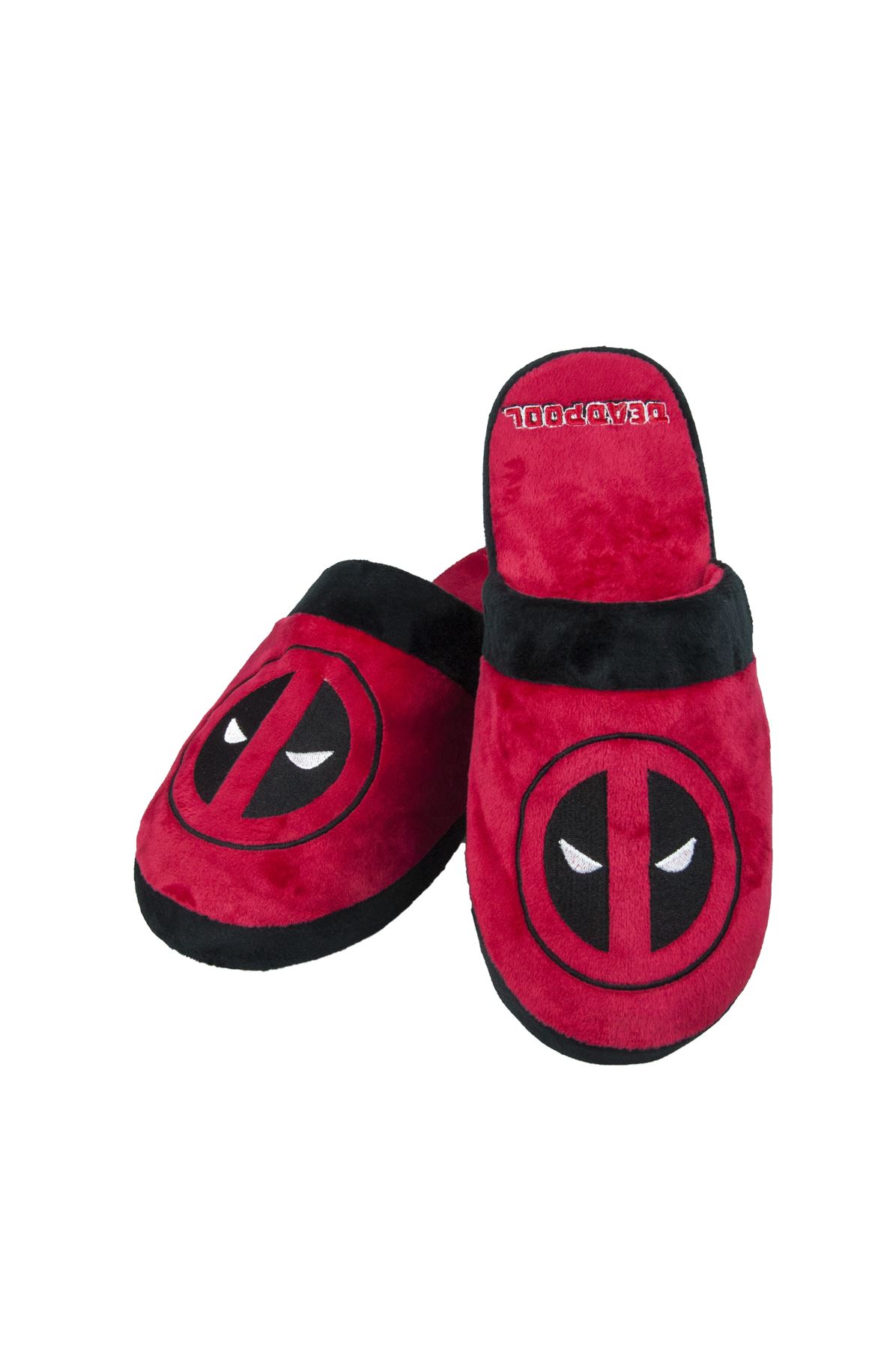 Deadpool Marvel Black /& Red Adult Mule Slippers 8-10