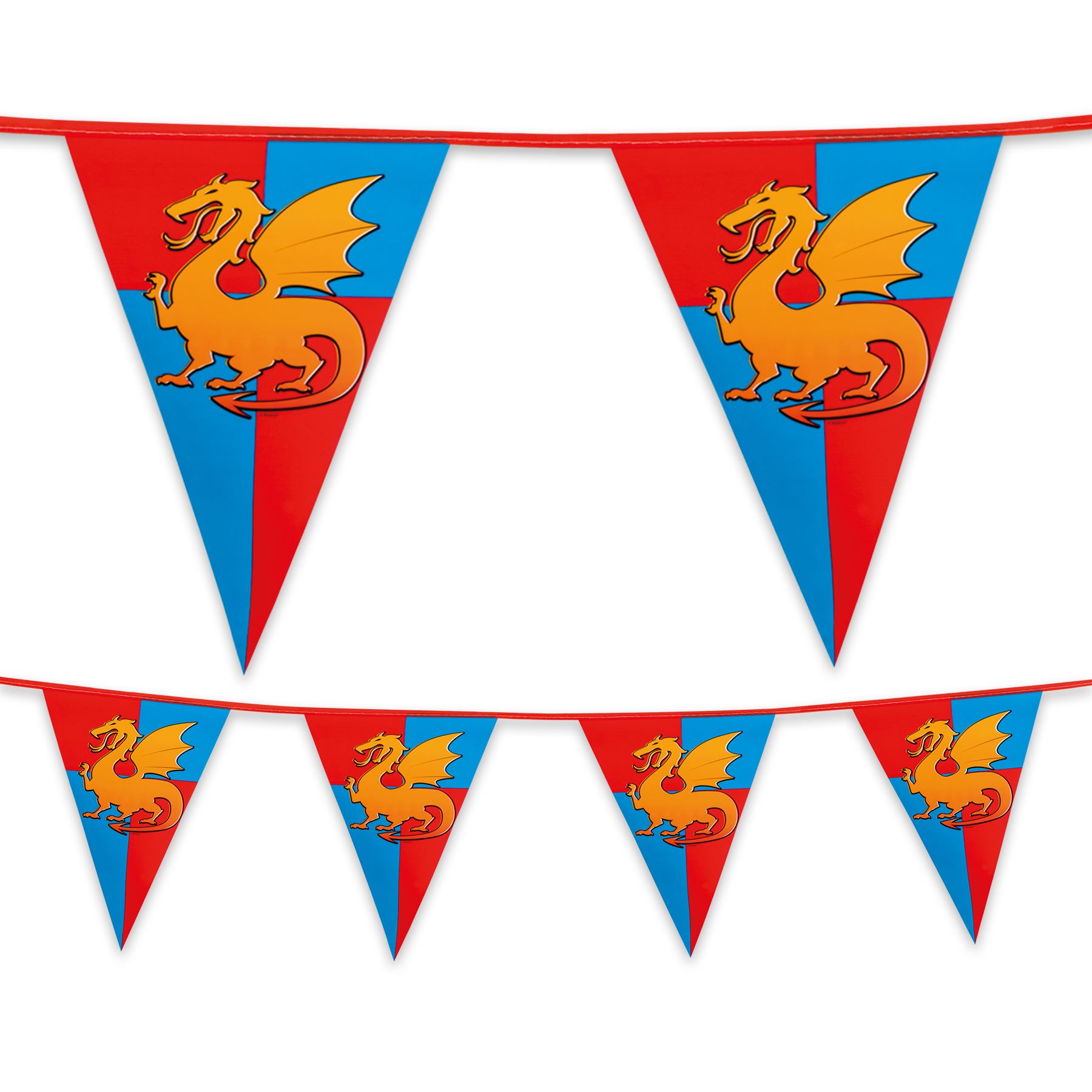 6m Plastic Medieval Knights Bunting Banner Garland Childrens Party
