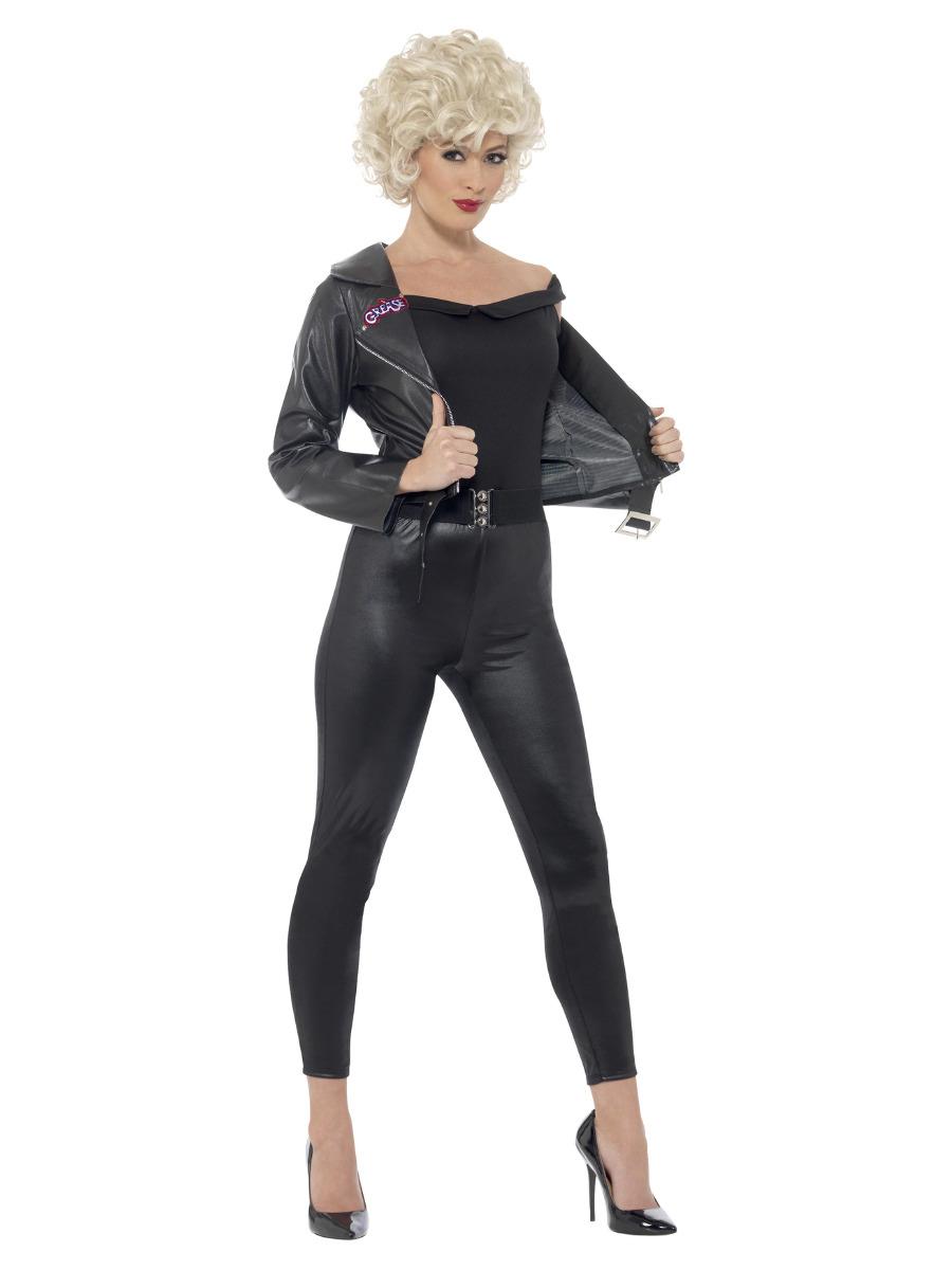 Womens Sandy Final Scene from Grease Movie Fancy Dress Costume Jacket Leggings