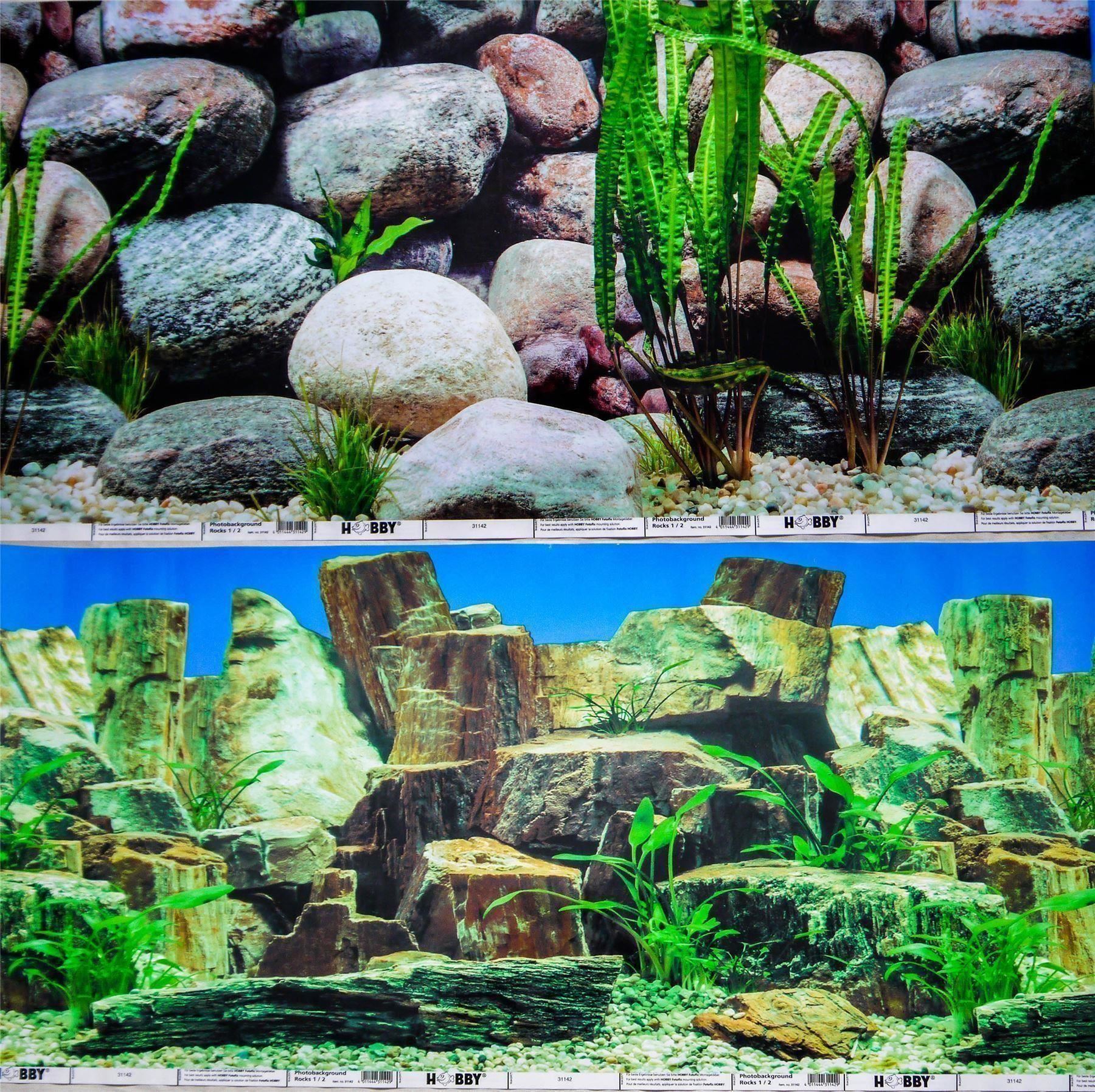19" Double Sided Aquarium Background Backdrop Fish Tank Reptile