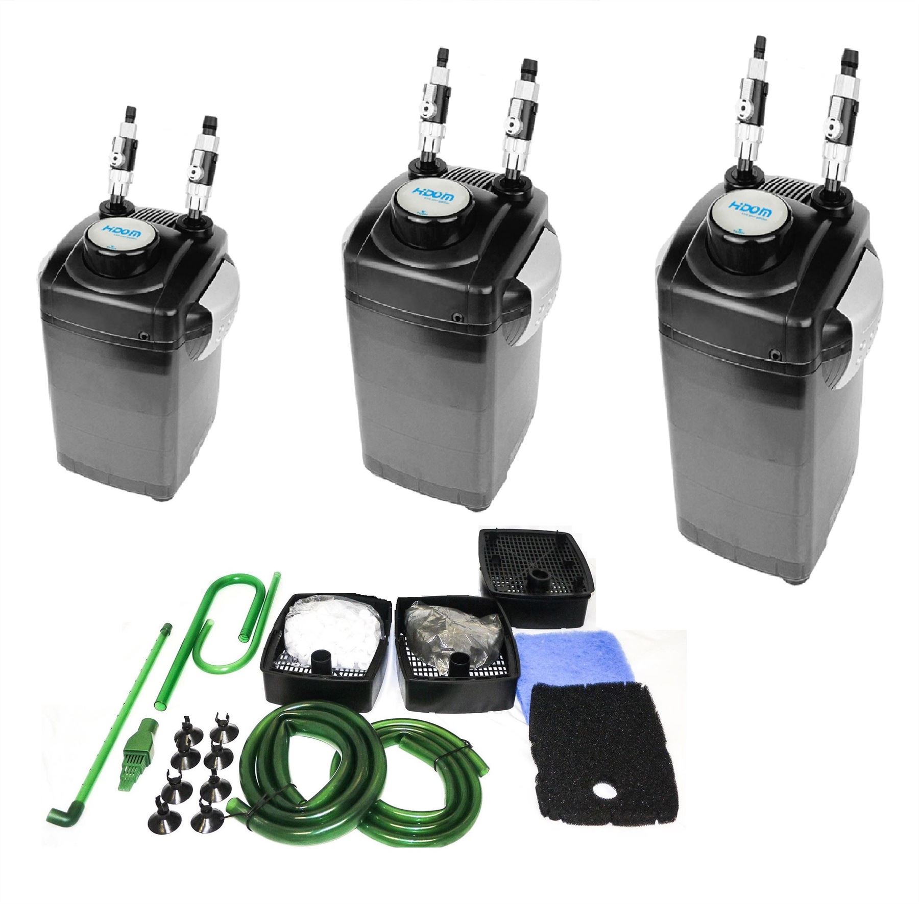 Aquarium External Canister Filter Fish Tank Tropical Marine with Media
