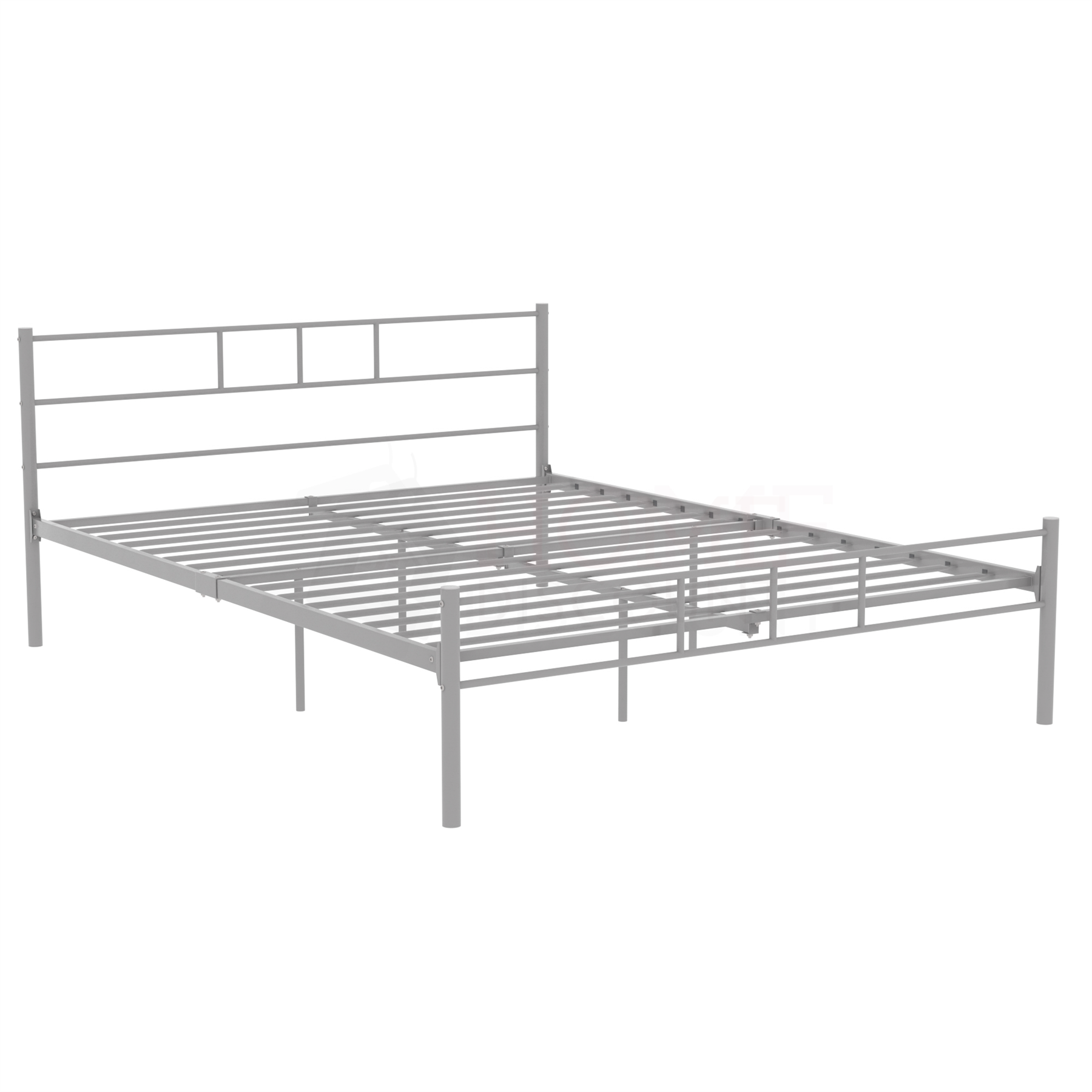Metal Bed Single Double King Size Slat Base Headboard Set Bedroom