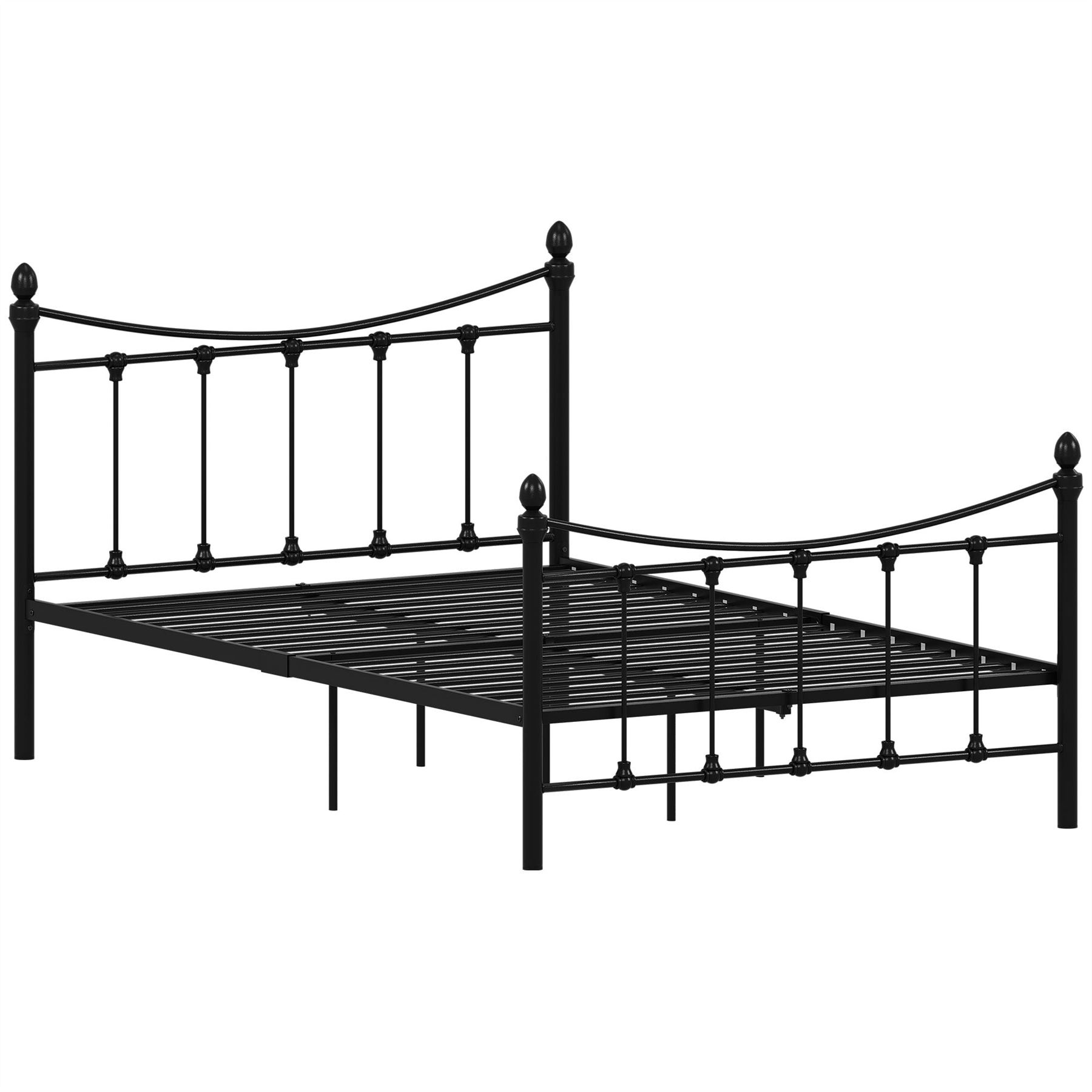 Metal Bed Single Double King Size Slat Base Headboard Set Bedroom Furniture - Picture 164 of 187