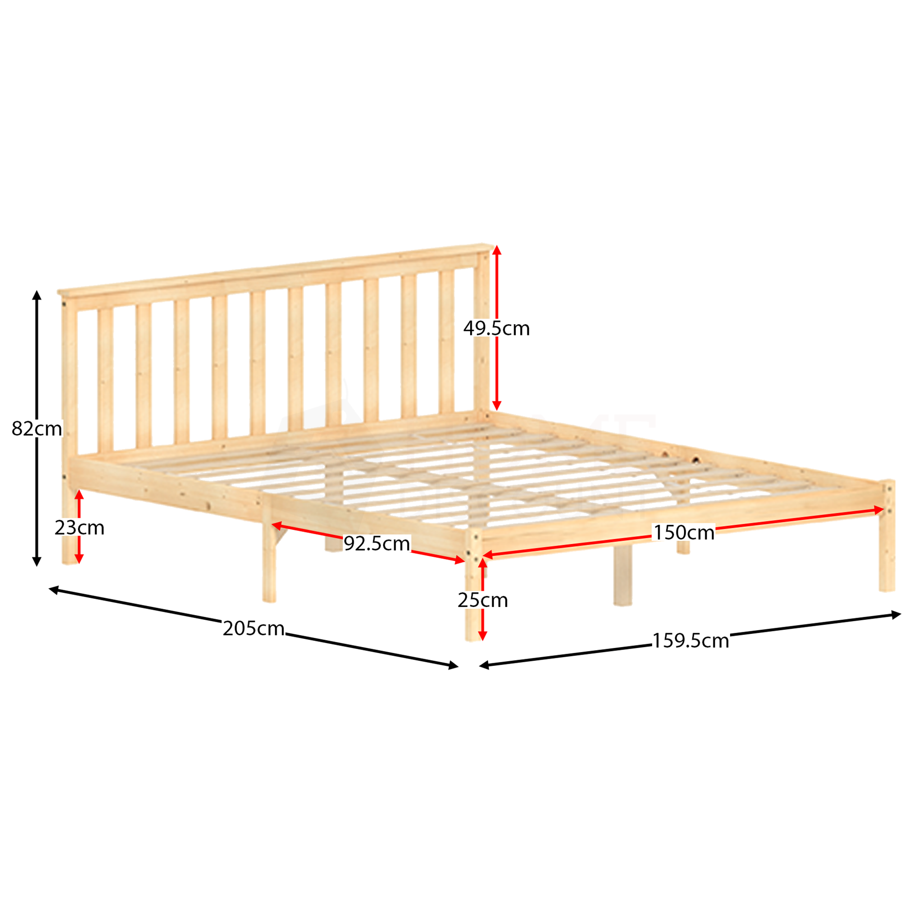 Wood Bed Single Double King Size 3ft 4ft6 5ft Solid Frame Mattress White Pine - Picture 46 of 67