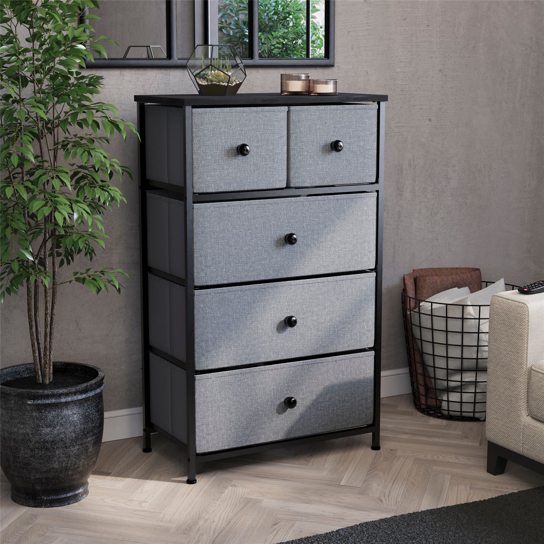 Vida Designs Stoff Kommode Aufbewahrungsschrank Schlafzimmer Flur 'UKFR' - Bild 73 von 193