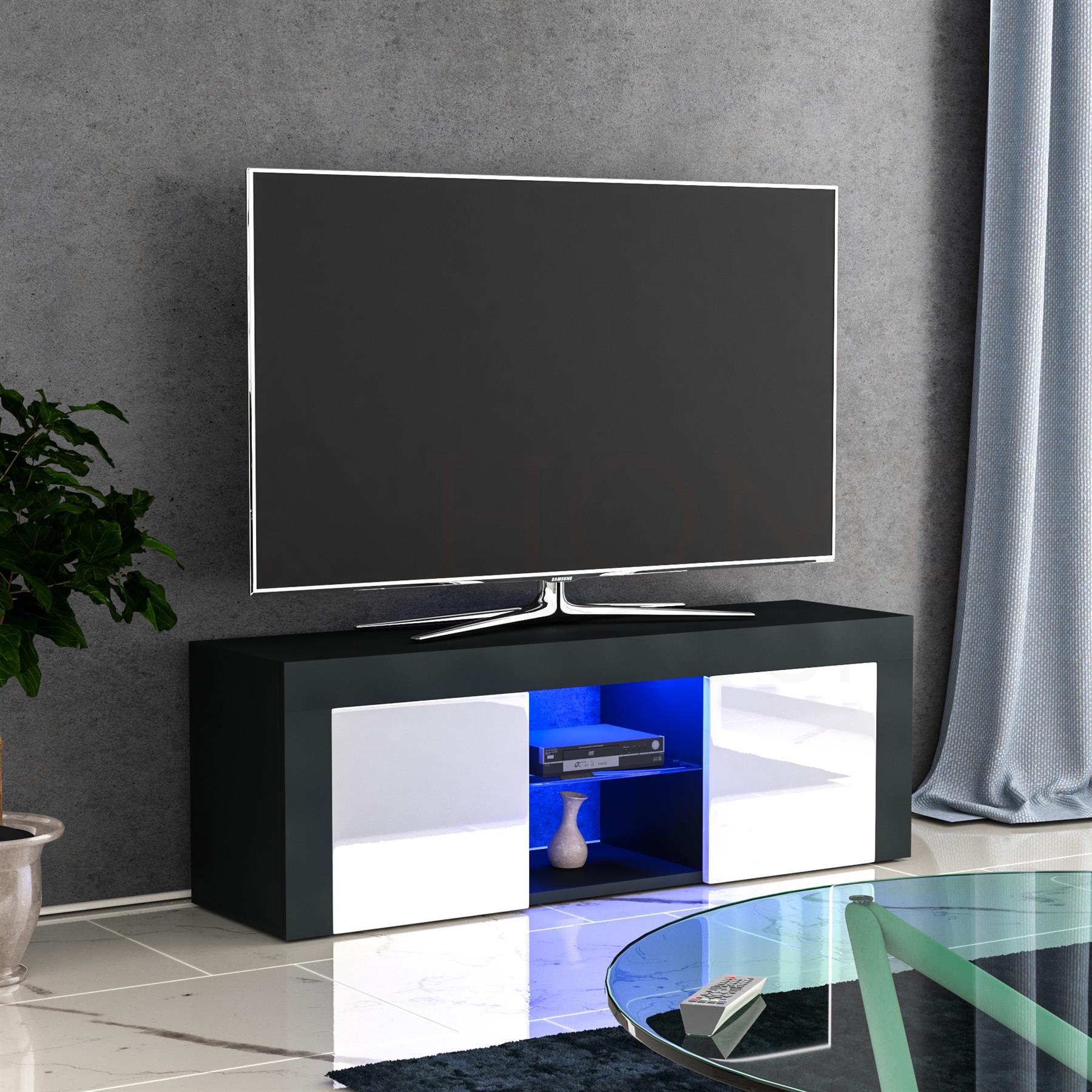 Unidad de gabinete de Soporte de TV LED Eclipse 2 Puertas Mdf Mate