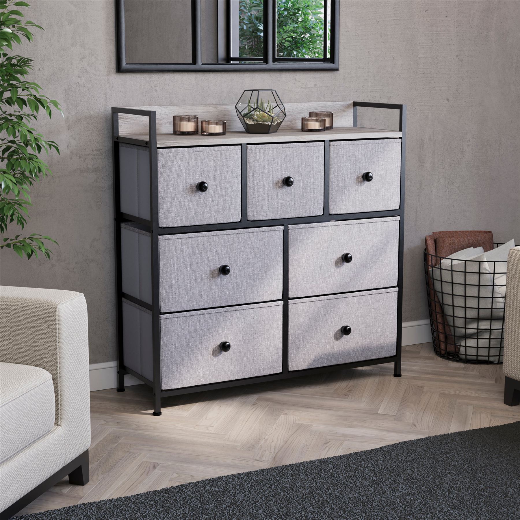 Vida Designs Stoff Kommode Aufbewahrungsschrank Schlafzimmer Flur 'UKFR' - Bild 115 von 193