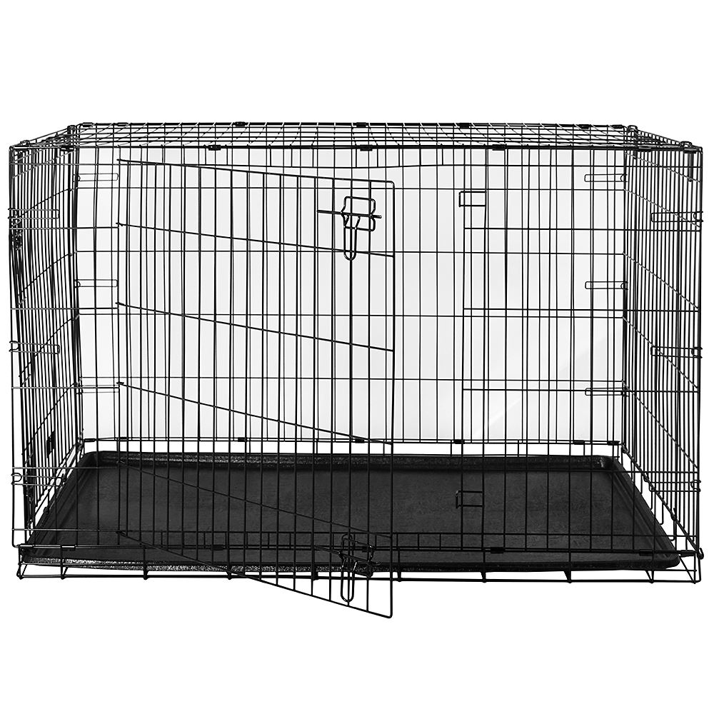 Pet Cages Metal Dog Cat Puppy Training Folding Crate Animal Transport