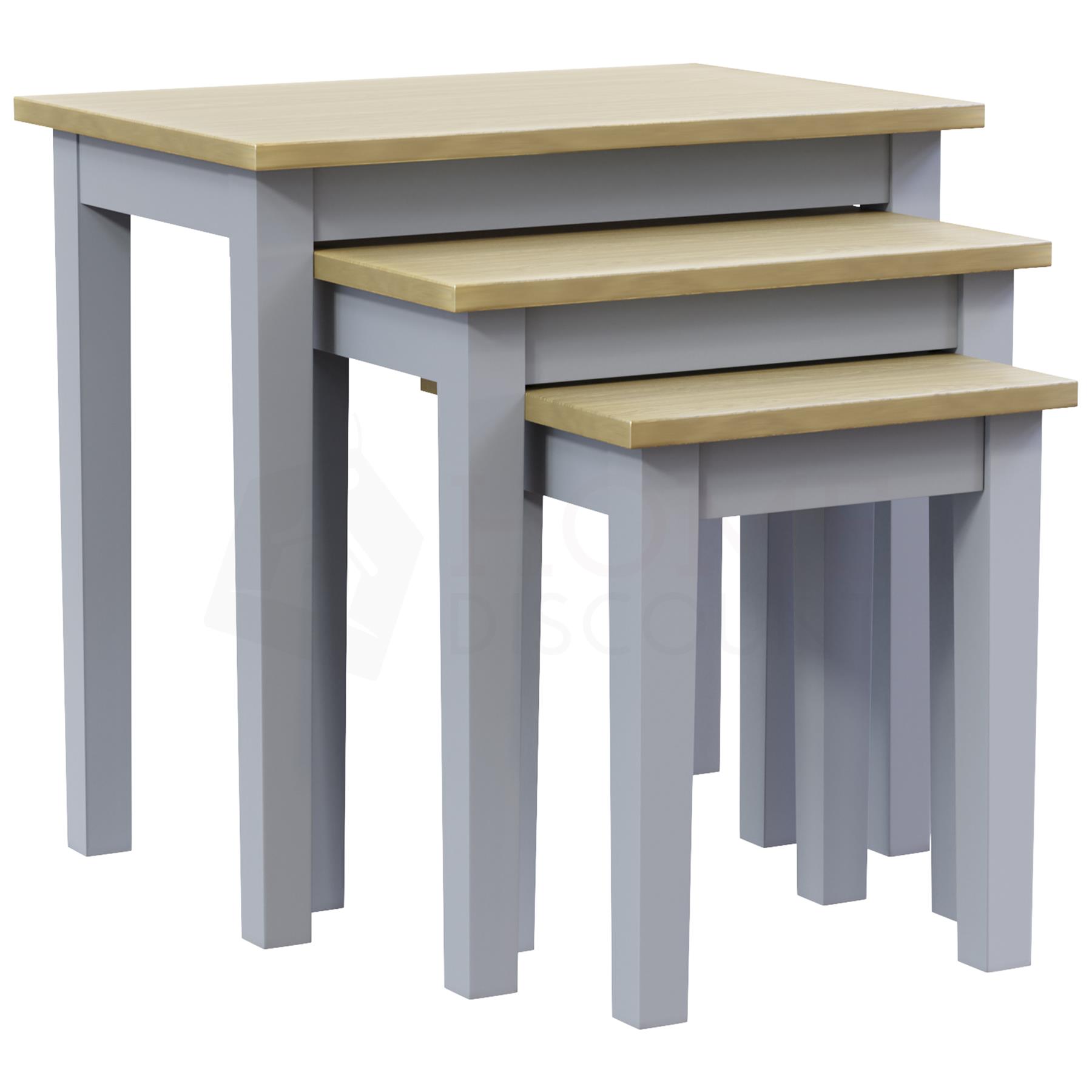 Wooden Nested Nesting Nest of Tables Set of 2 3 Coffee Side Table Living Room