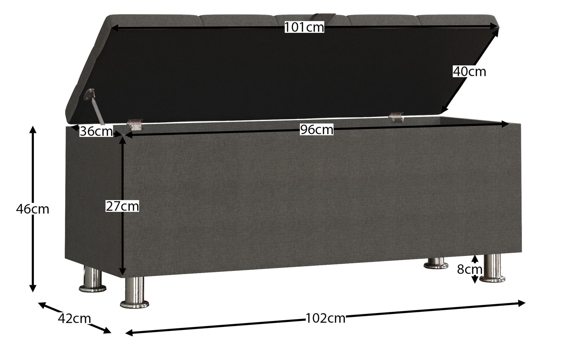 Banco Otomano asiento taburete de almacenamiento de información