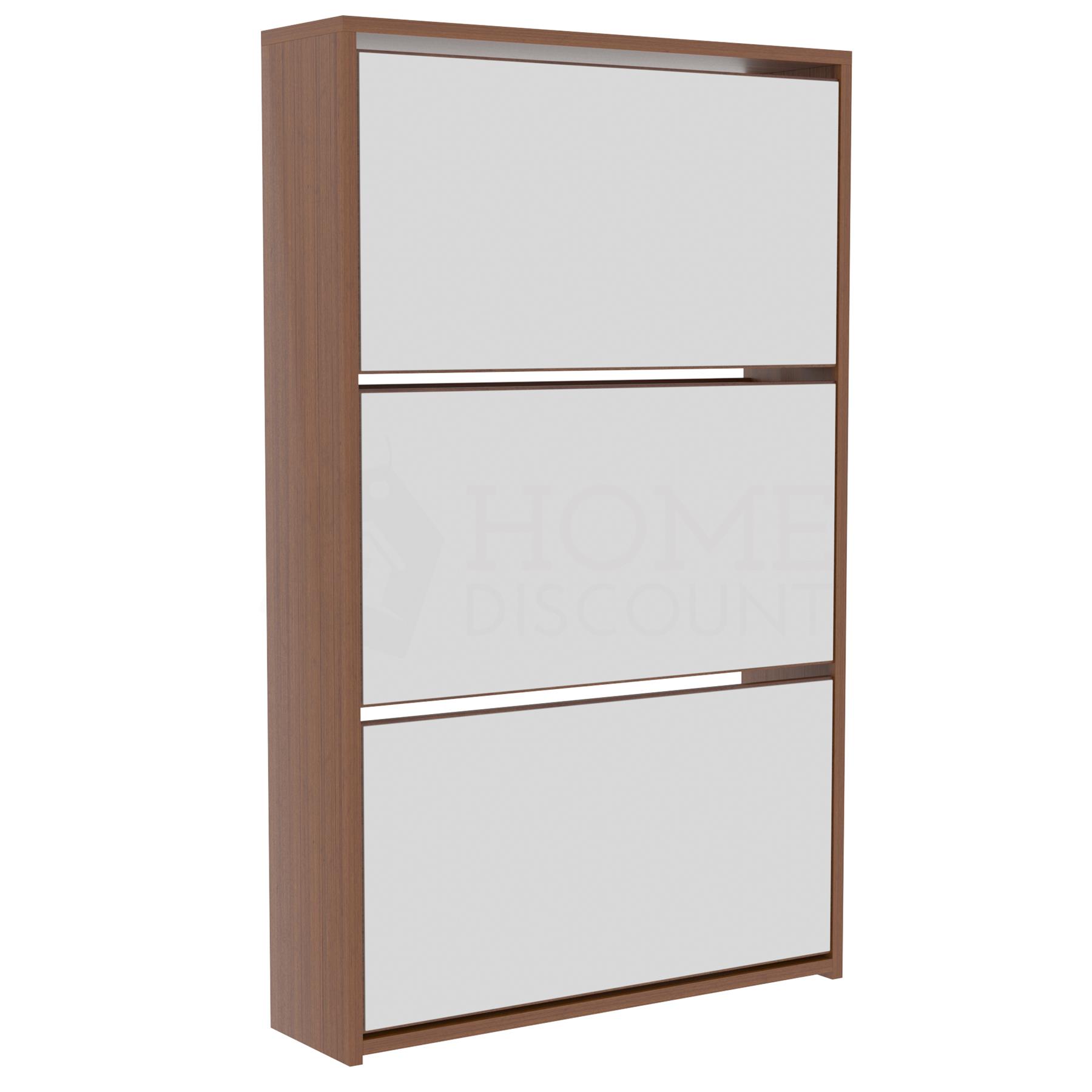 Welham 2 3 4 Drawer Shoe Cabinet Mirrored Storage Cupboard Footwear Stand Rack - Picture 64 of 91