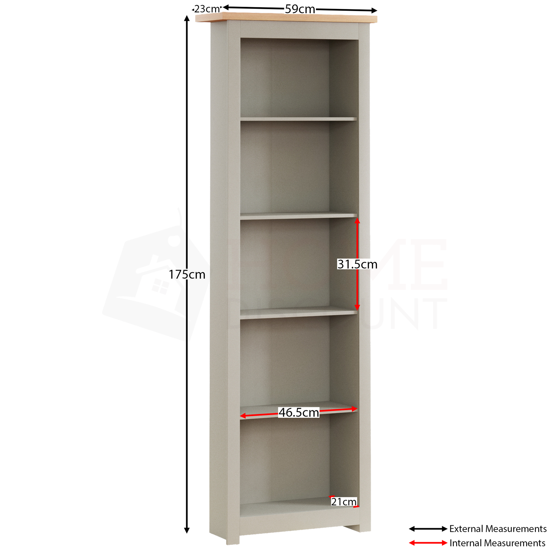Arlington Chest of Drawers Table Bookcase Sideboard Bedroom Living Room MDF Grey - Picture 37 of 210