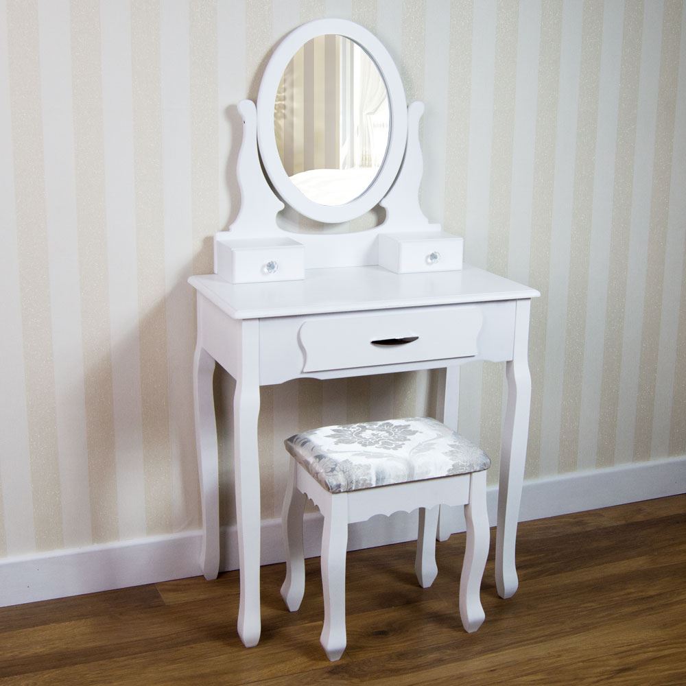 Nishano Dressing Table Drawer Stool Adjustable Mirror Bedroom Makeup
