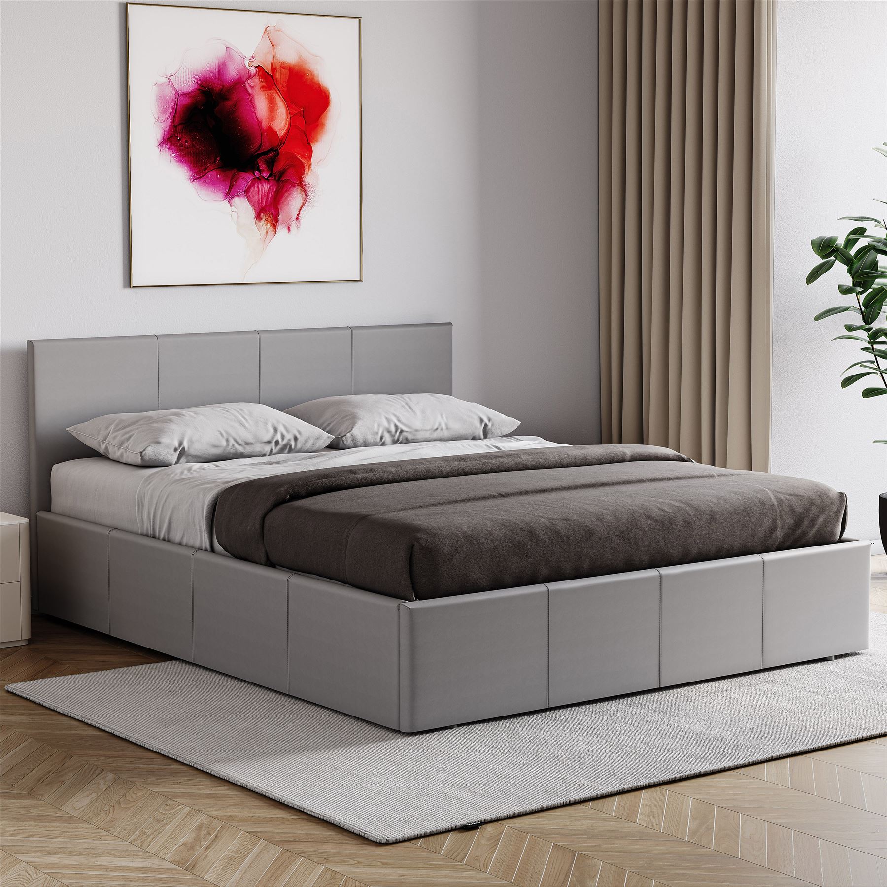 Bed Faux Leather Small Double King Size 3FT 4Ft 5Ft Ottoman Storage UKFR - Picture 71 of 75
