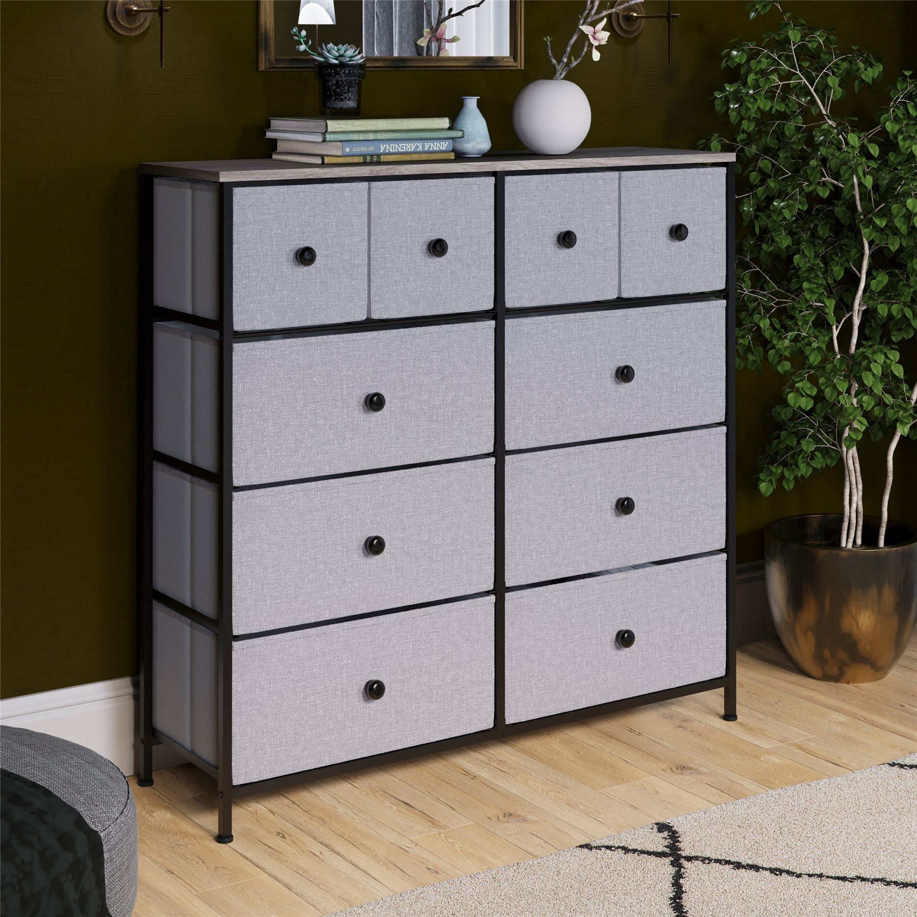 Vida Designs Stoff Kommode Aufbewahrungsschrank Schlafzimmer Flur 'UKFR' - Bild 175 von 193
