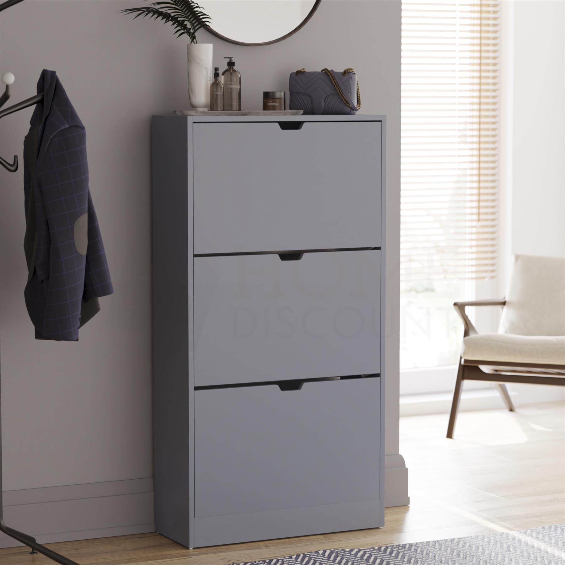 Shoe Rack Shoes Storage Cabinet Wooden Cupboard 2 3 Drawer Organiser 100% FSC - Picture 42 of 61