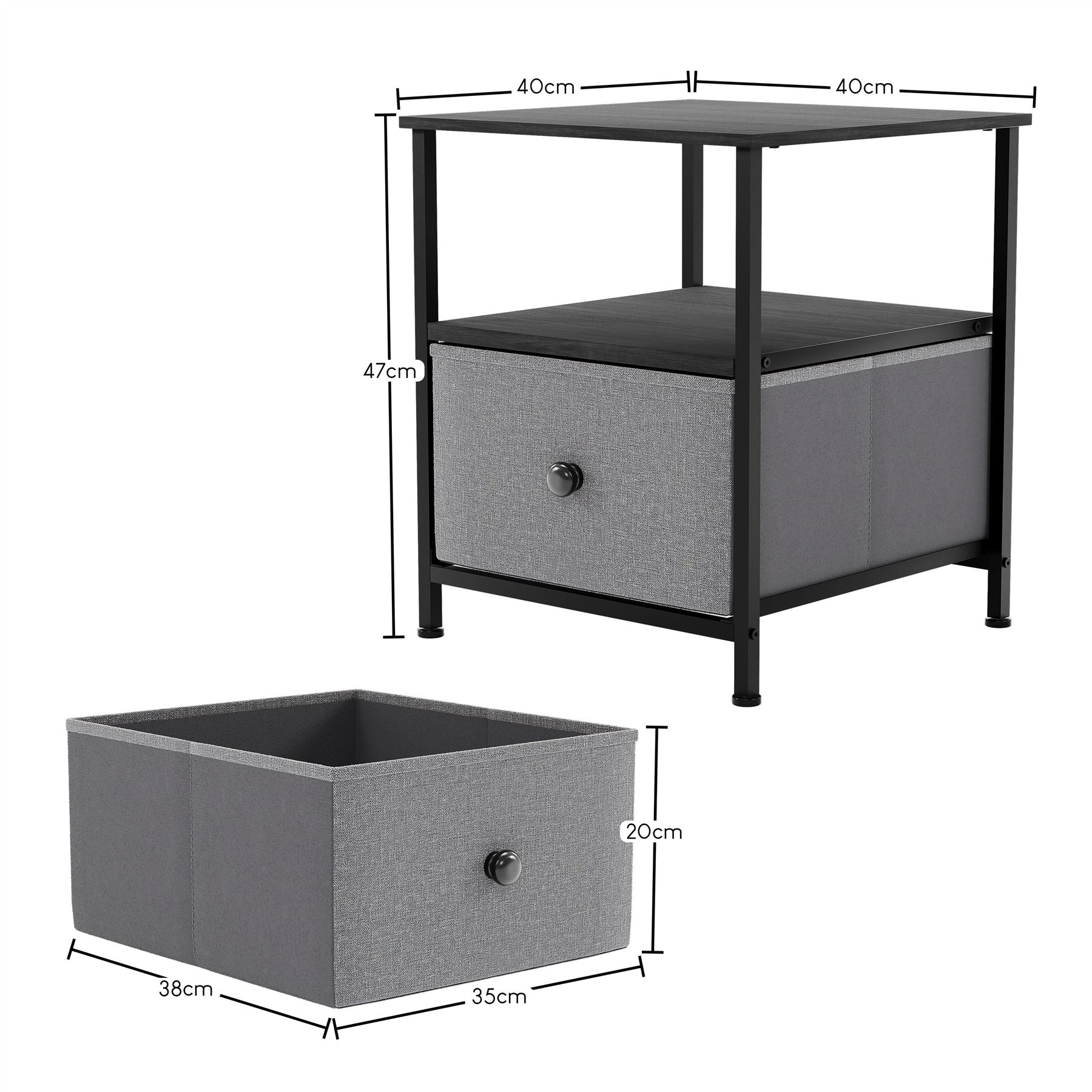 Vida Designs Stoff Kommode Aufbewahrungsschrank Schlafzimmer Flur 'UKFR' - Bild 13 von 193