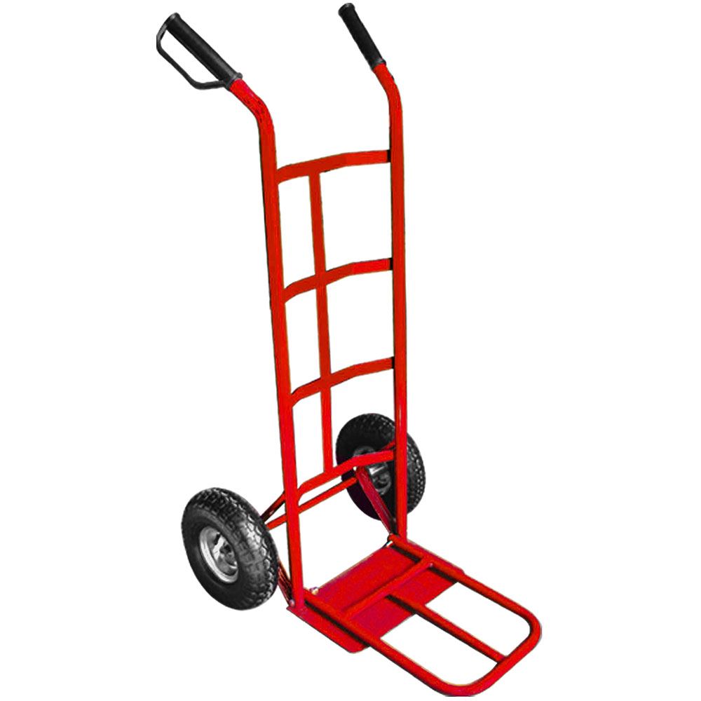Hand Trolley Truck Blue Red Steel Frame Heavy Duty Industrial Portable