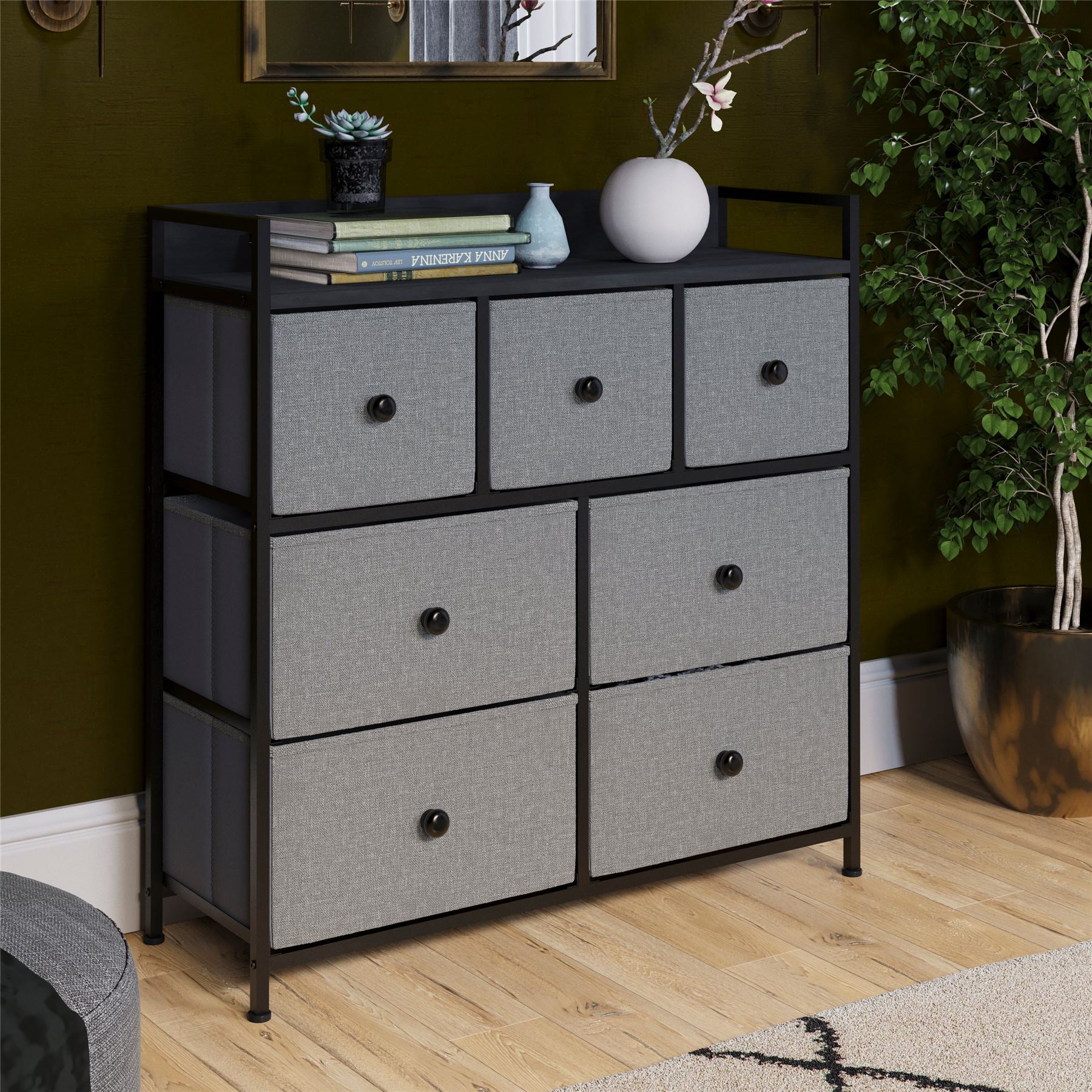 Vida Designs Stoff Kommode Aufbewahrungsschrank Schlafzimmer Flur 'UKFR' - Bild 131 von 193