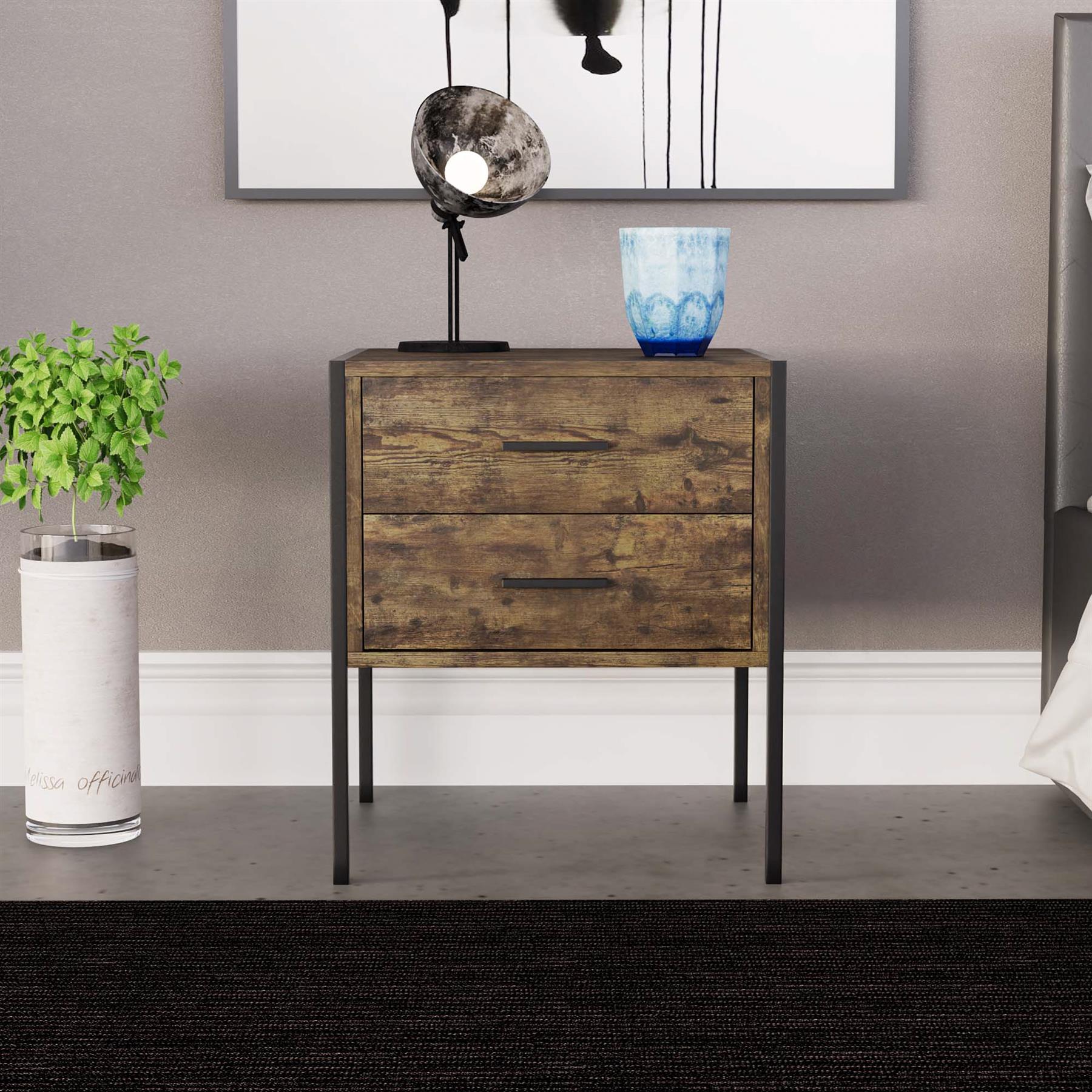 Industrial Chest of Drawers Bedroom Furniture Bedside Chest 1 to 6 Drawers - Picture 19 of 61