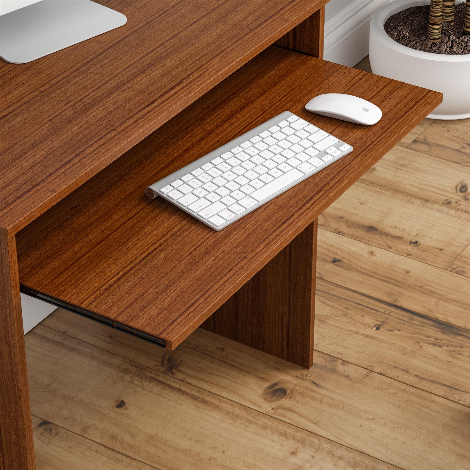 Huby Computer Desk Compact Laptop PC Table Keyboard Workstation Home