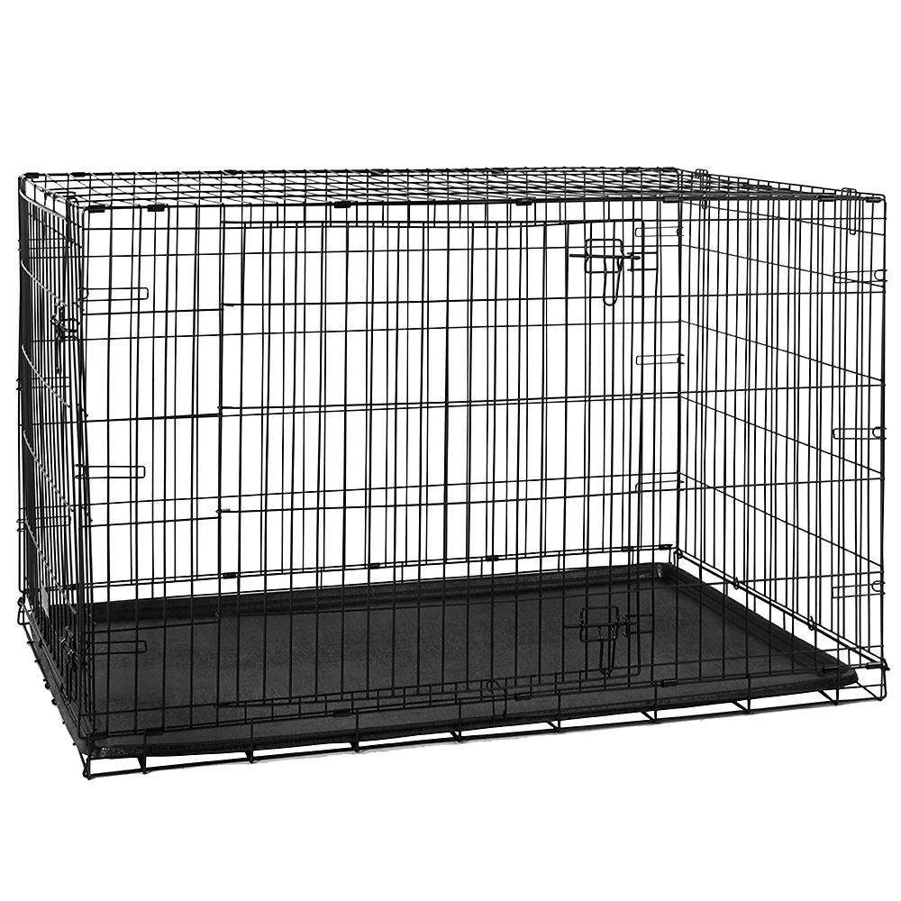 Pet Cages Metal Dog Cat Puppy Training Folding Crate Animal Transport With Tray eBay