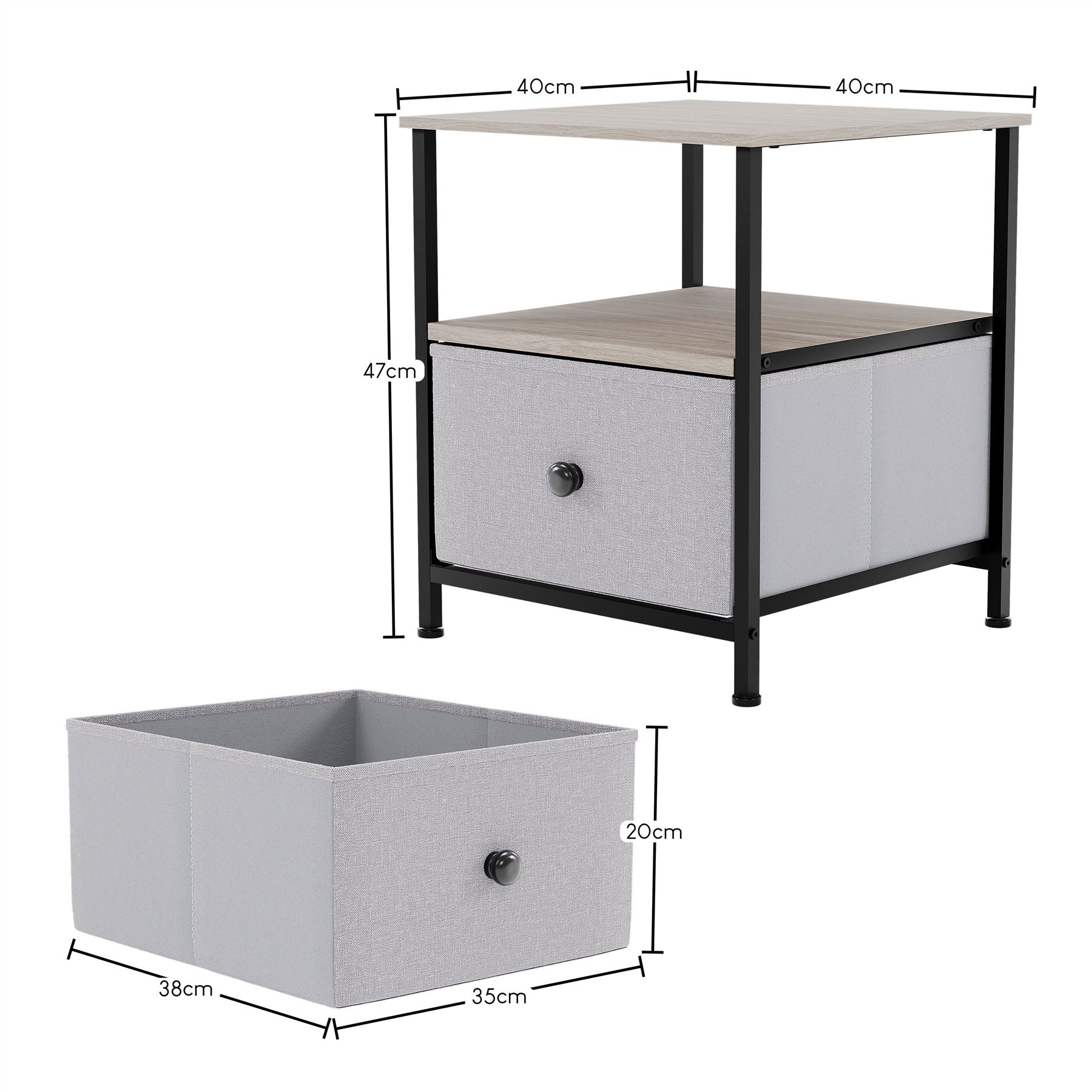Vida Designs Stoff Kommode Aufbewahrungsschrank Schlafzimmer Flur 'UKFR' - Bild 4 von 193
