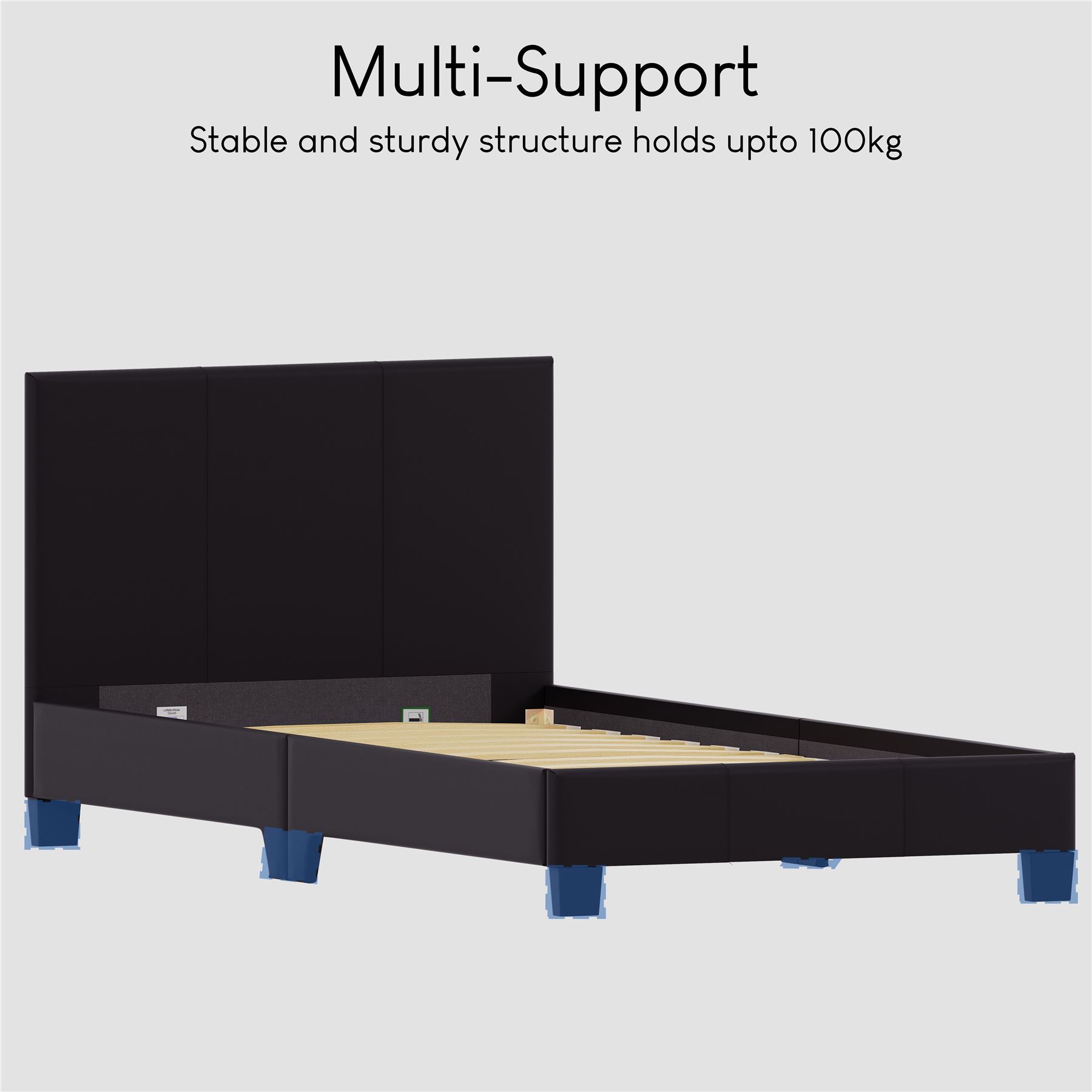 Ottoman Storage Bed Gas Lift Double King Size Leather Bed Slatted Base Headboard - Picture 75 of 137