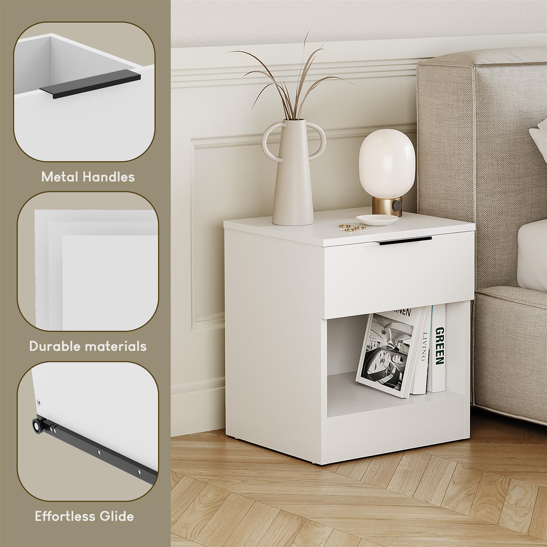 Modern Style Bedroom Chest of Drawers Large Mirrored Wardrobes Furniture Storage - Produktbild 4