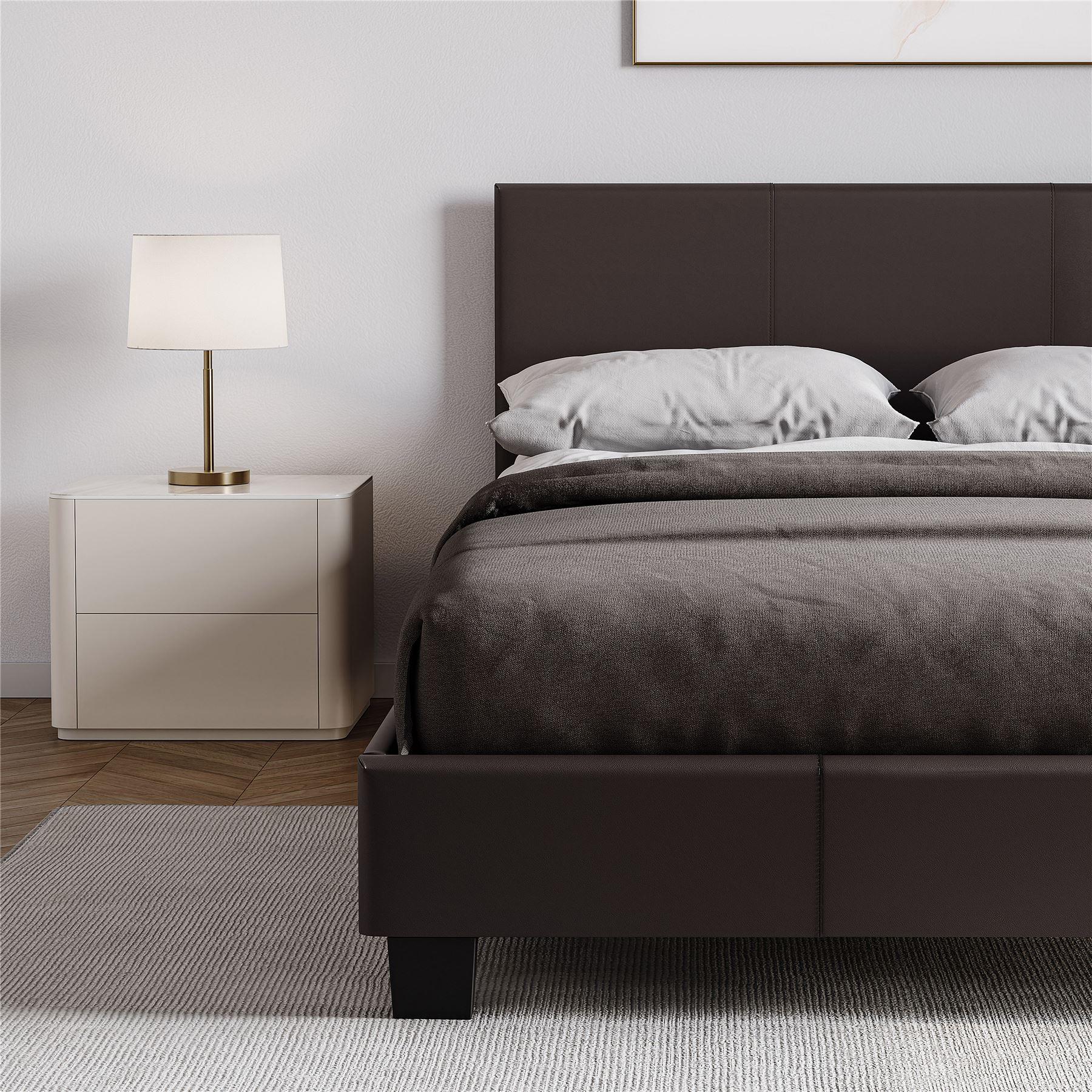 Ottoman Storage Bed Gas Lift Double King Size Leather Bed Slatted Base Headboard - Picture 119 of 137