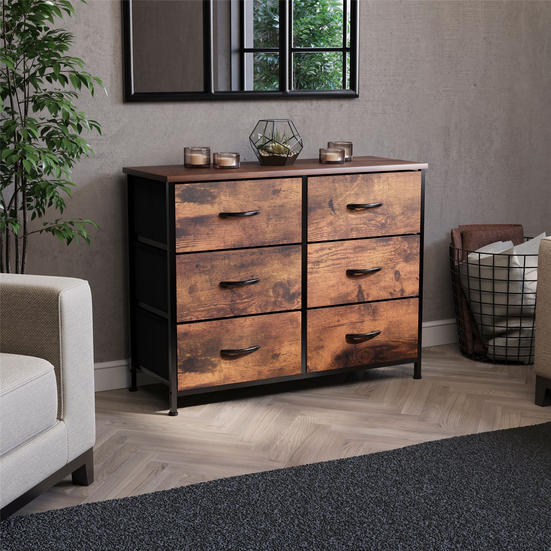 Moderne Stoff Kommode Aufbewahrung Organizer Schlafzimmer Möbel "UKFR" - Bild 30 von 65