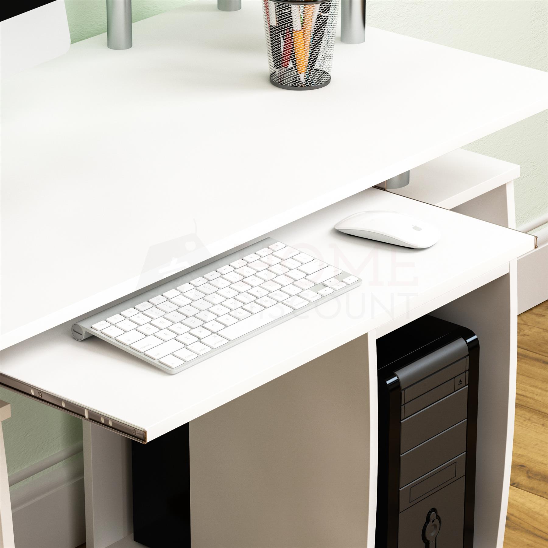 Otley Computer Desk 2 3 Drawer Laptop PC Table Keyboard Home Office Workstation - Picture 9 of 21