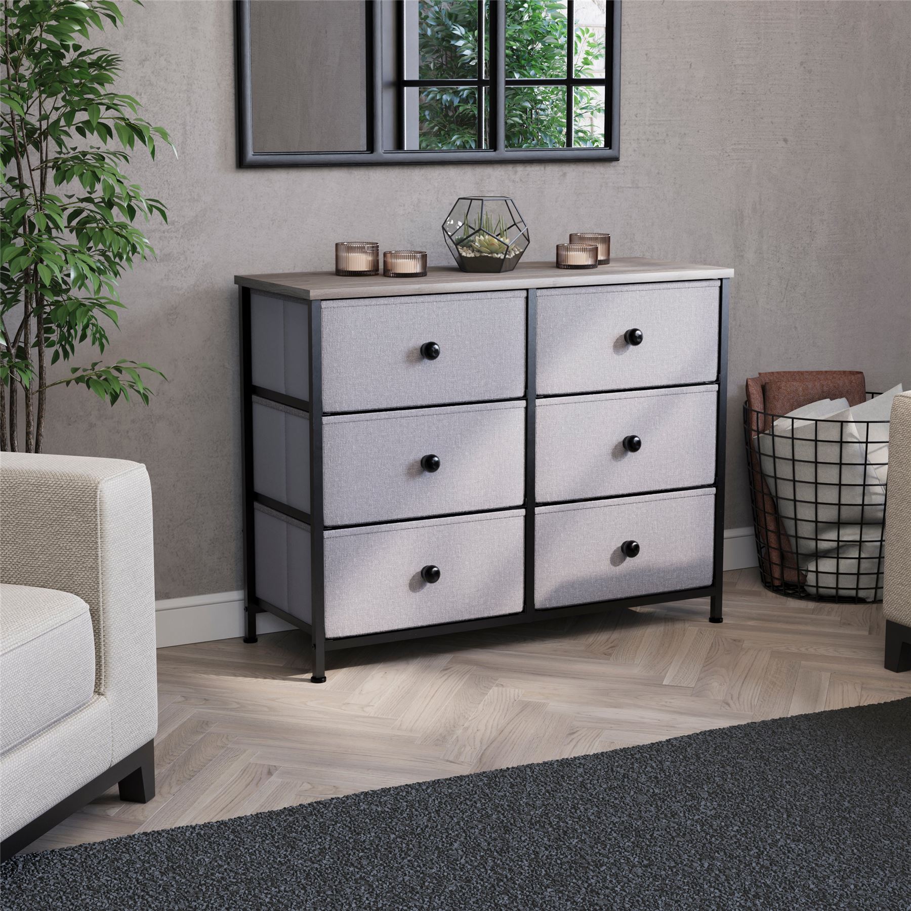 Vida Designs Stoff Kommode Aufbewahrungsschrank Schlafzimmer Flur 'UKFR' - Bild 86 von 193