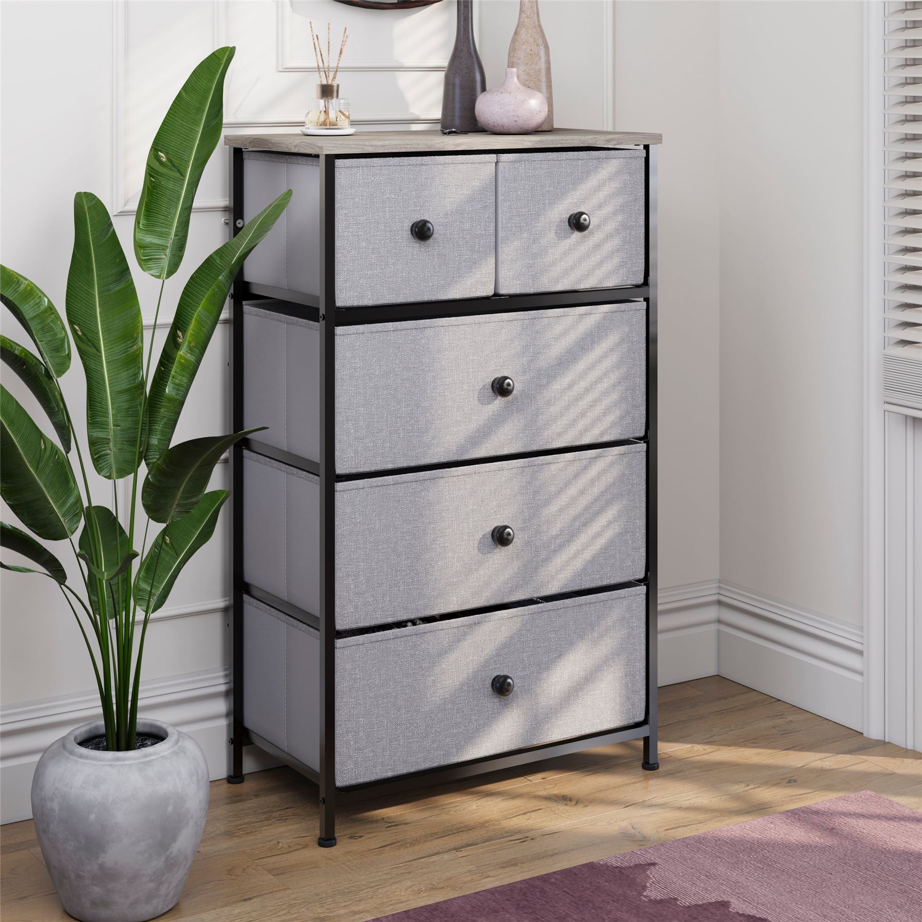 Vida Designs Stoff Kommode Aufbewahrungsschrank Schlafzimmer Flur 'UKFR' - Bild 64 von 193