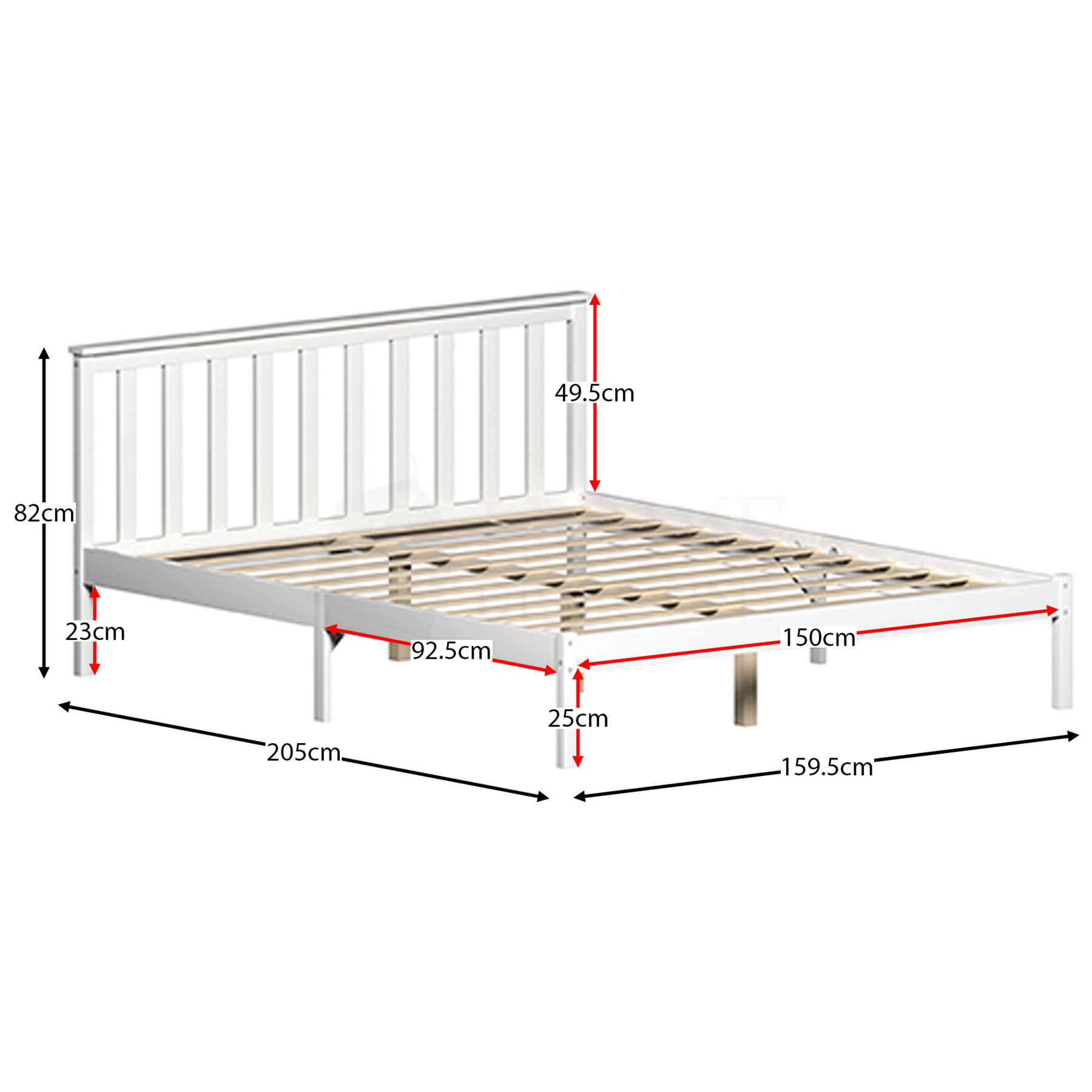 Wood Bed Single Double King Size 3ft 4ft6 5ft Solid Frame Mattress White Pine - Picture 57 of 67