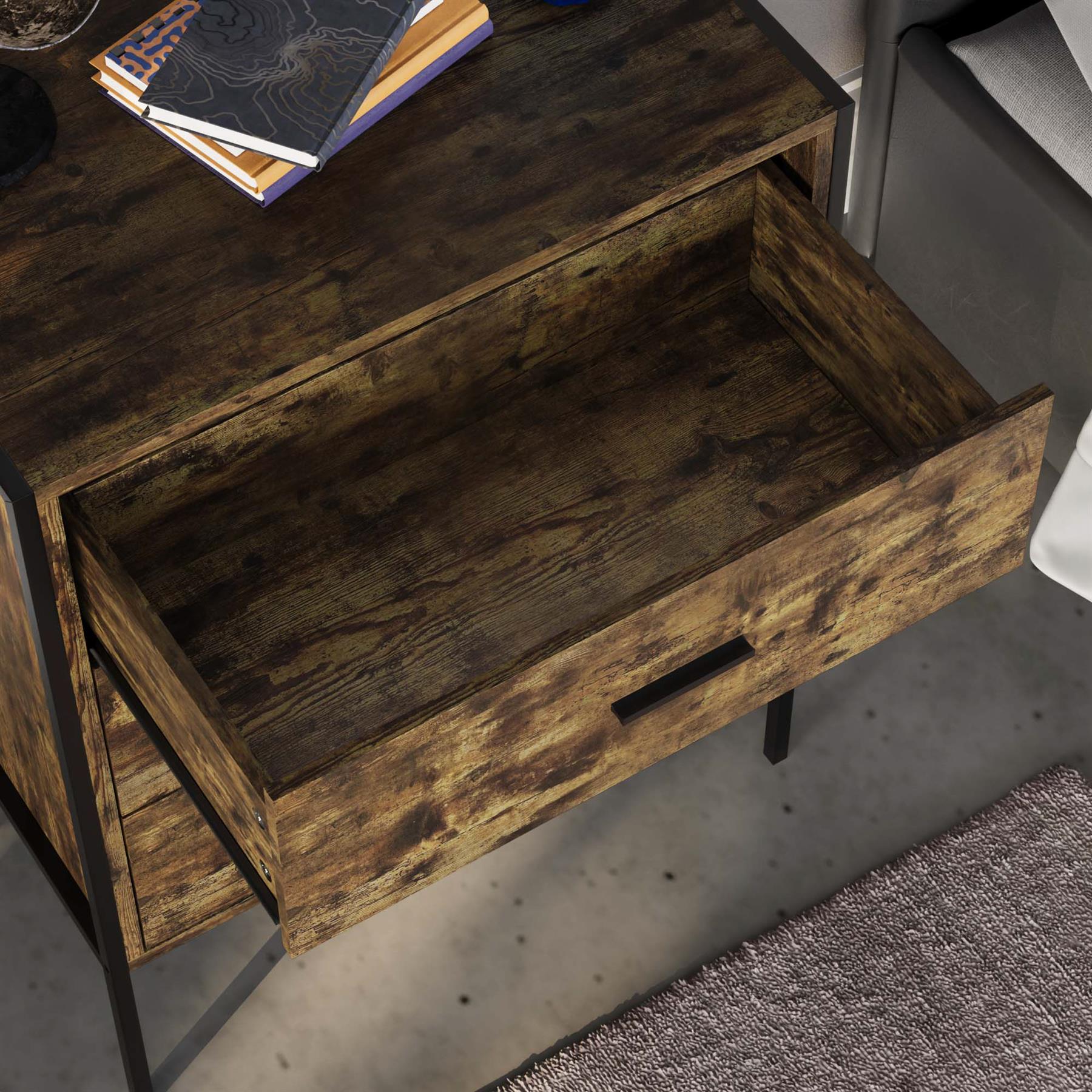 Industrial Chest of Drawers Bedroom Furniture Bedside Chest 1 to 6 Drawers - Picture 31 of 61