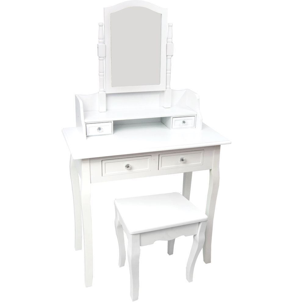 White Makeup Table With Drawers Saubhaya Makeup