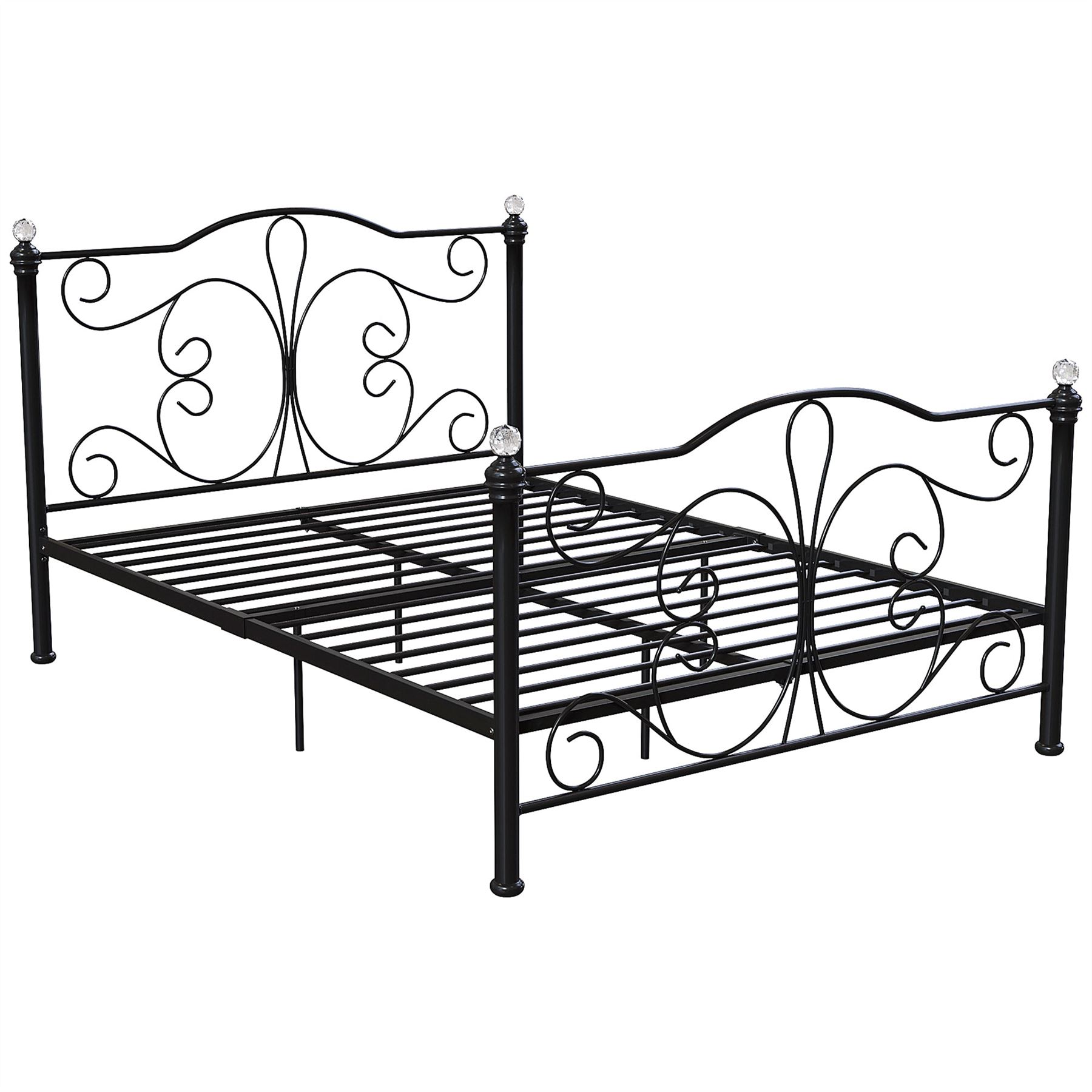 Metal Bed Single Double King Size Slat Base Headboard Set Bedroom Furniture - Picture 82 of 187