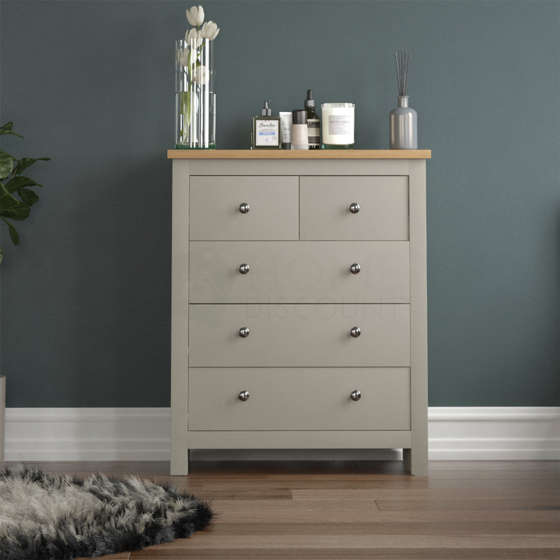 Arlington Chest of Drawers Table Bookcase Sideboard Bedroom Living Room MDF Grey - Picture 153 of 210