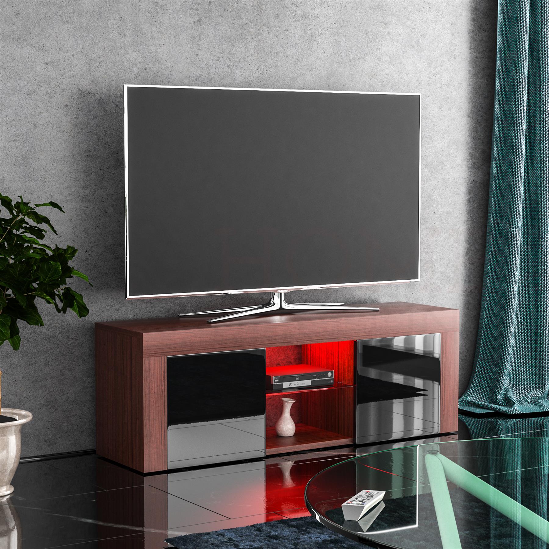 Unidad de gabinete de Soporte de TV LED Eclipse 2 Puertas Mdf Mate