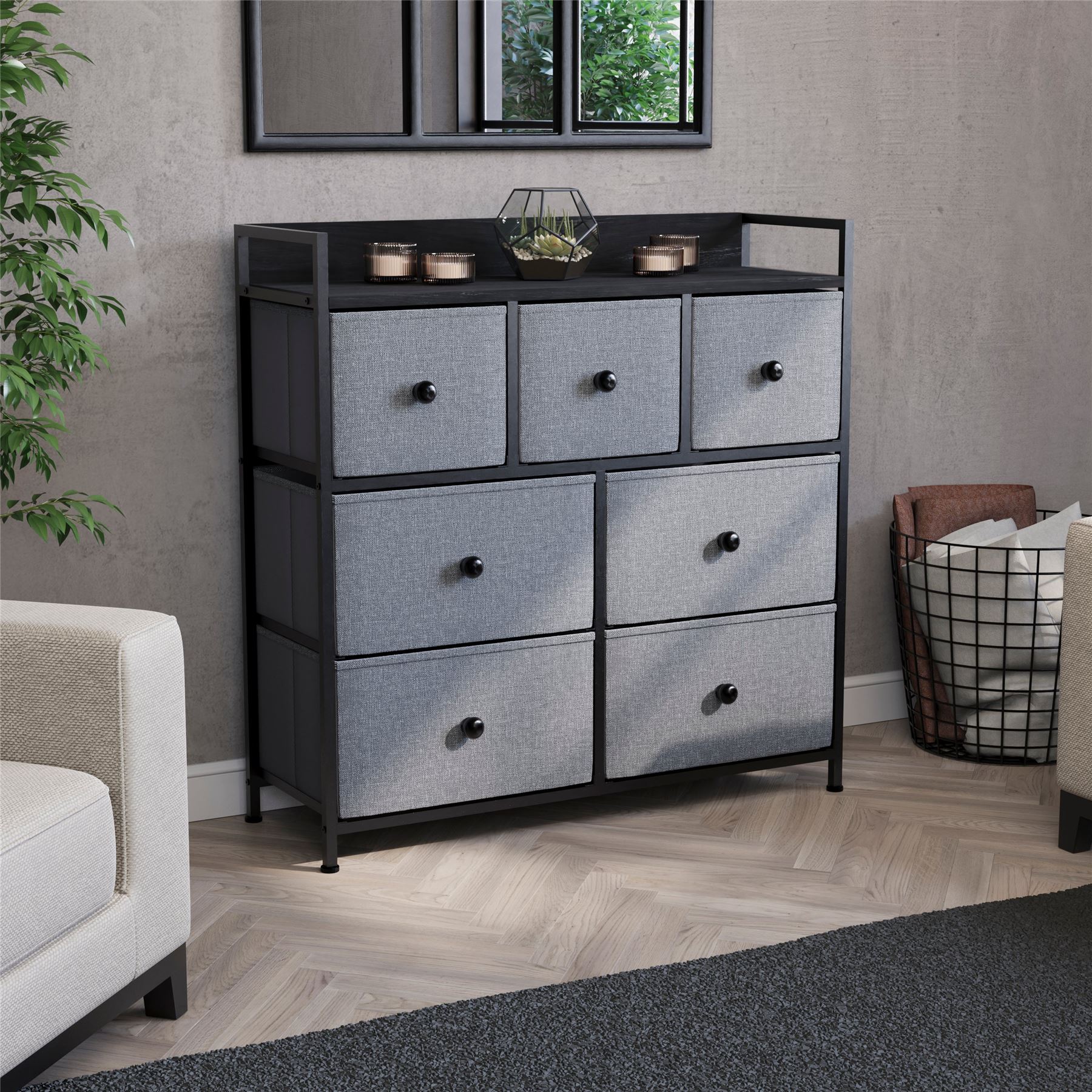 Vida Designs Stoff Kommode Aufbewahrungsschrank Schlafzimmer Flur 'UKFR' - Bild 130 von 193