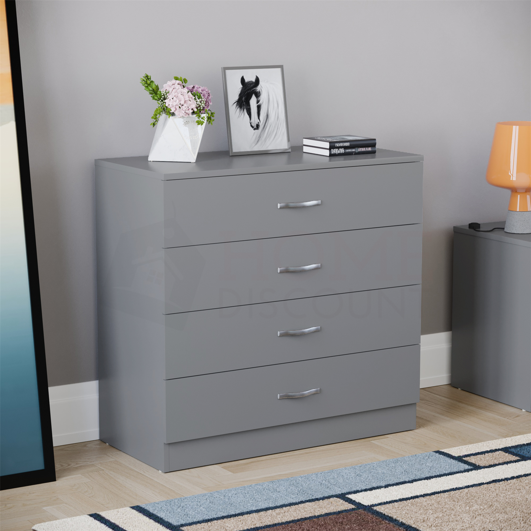 Grey Chest of Drawers Modern Bedroom Furniture Bedside Table Wardrobe Desk - Picture 71 of 72