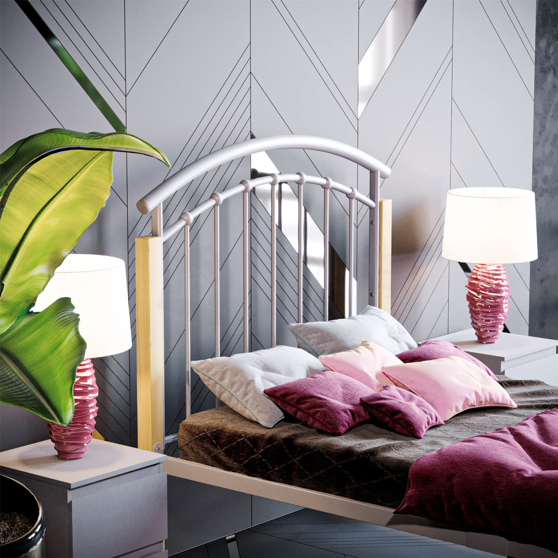 Metal Bed Single Double King Size Slat Base Headboard Set Bedroom Furniture - Picture 136 of 187