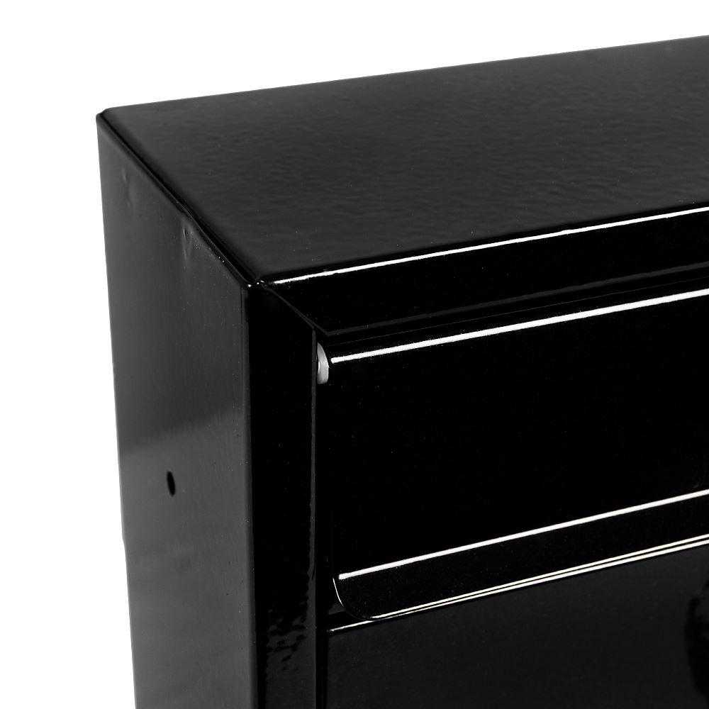 Post Box Steel Square Large Letter Mailbox Wall Mounted Lockable Key