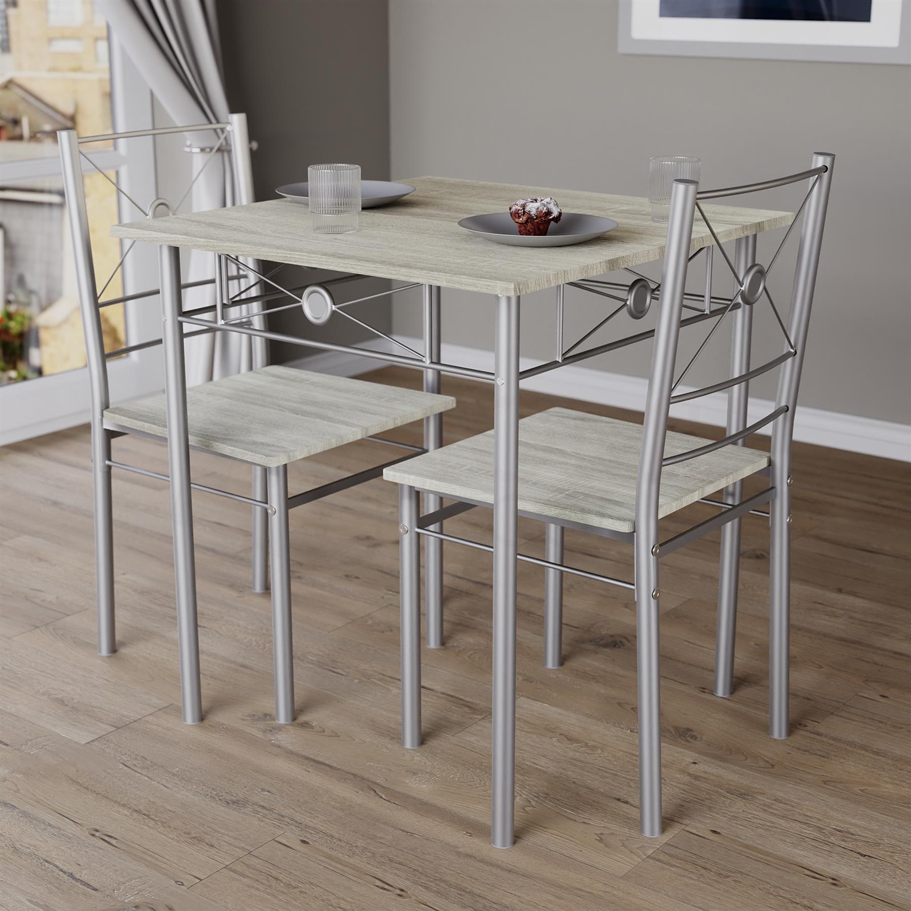 Wooden Dining Table & Chair Set 2 / 4 Seater Bench Chair Kitchen Room Furniture - Picture 49 of 82