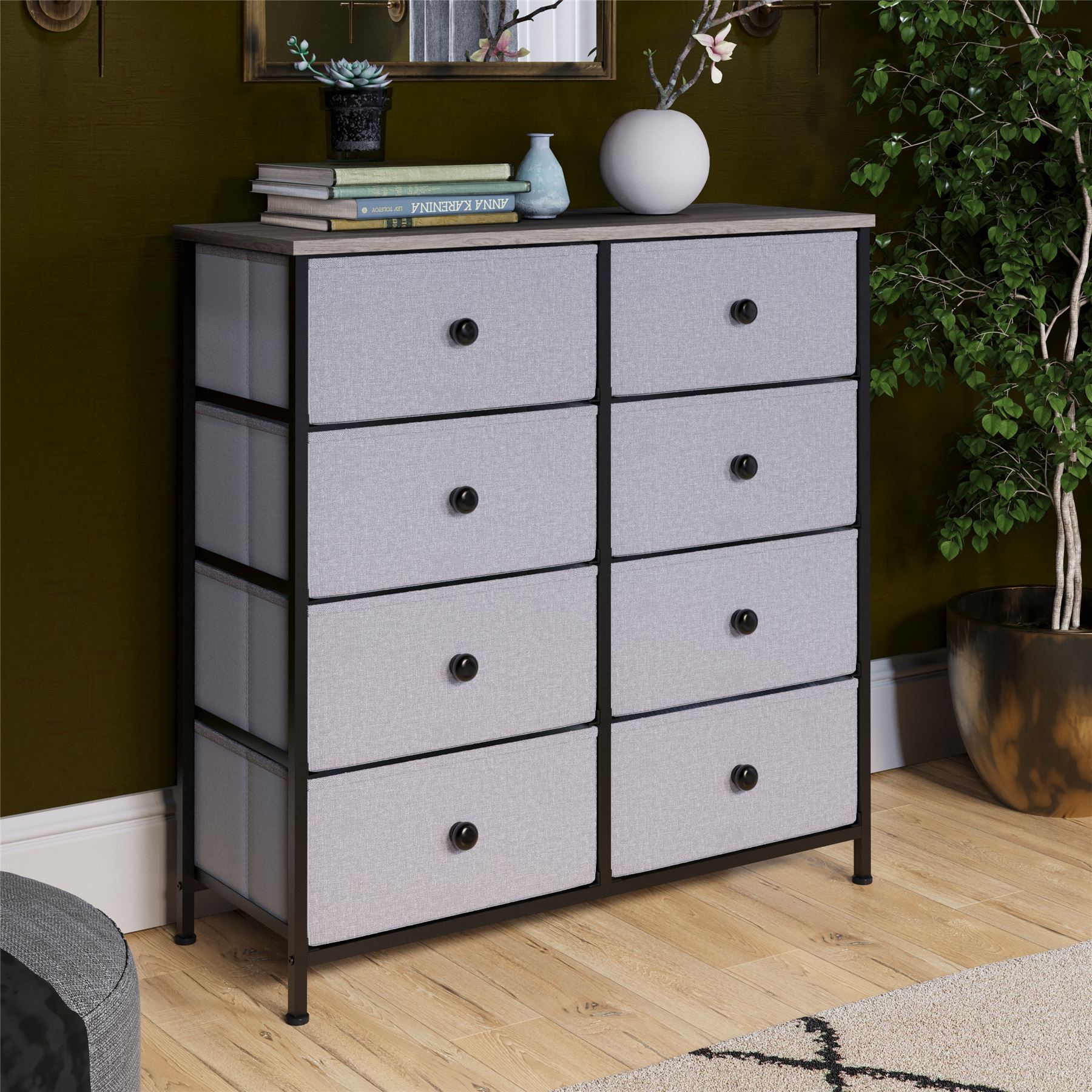 Vida Designs Stoff Kommode Aufbewahrungsschrank Schlafzimmer Flur 'UKFR' - Bild 149 von 193