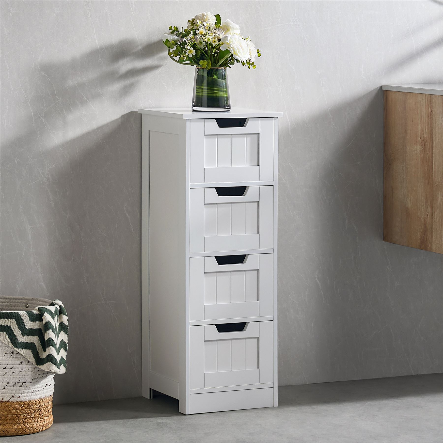 Priano Bathroom Cabinet Door Wall Mounted Freestand Storage Furniture White Grey - Picture 65 of 153