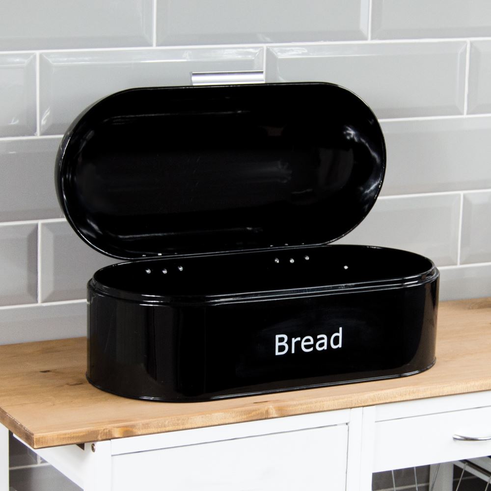 Bread Bin Retro Large Kitchen Food Storage Loaf Curved Bin By Home ...